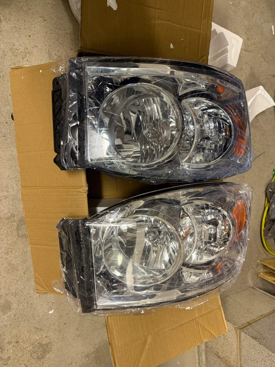 Pair of Dodge Ram Headlights