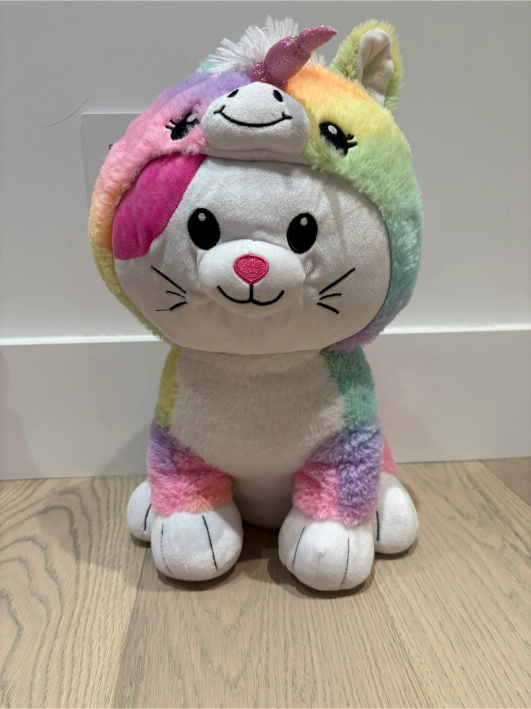 Plush Rainbow Unicorn Kitty