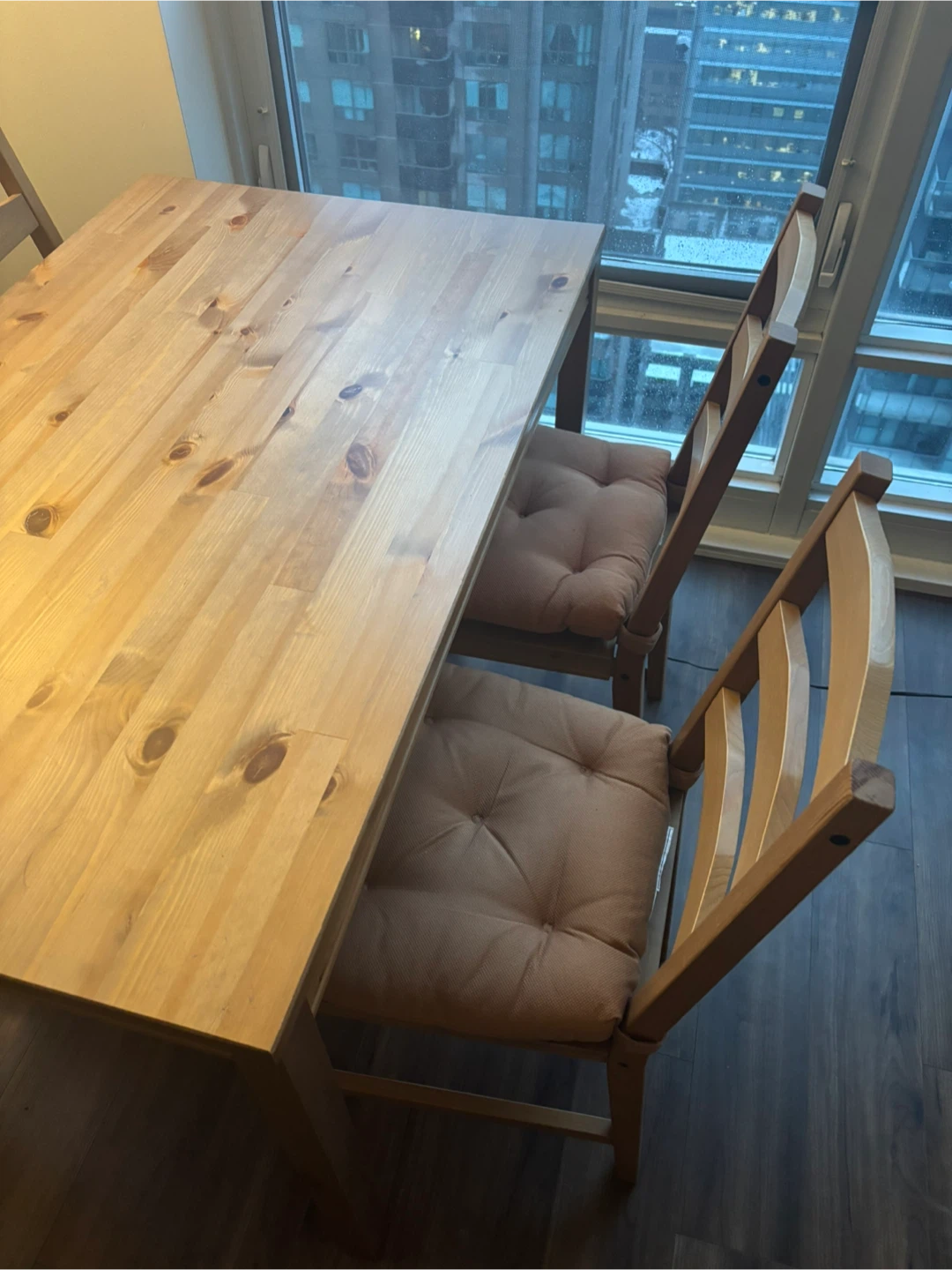Moving Sale!! Wooden Dining Table Set with 4 Chairs - photo 4