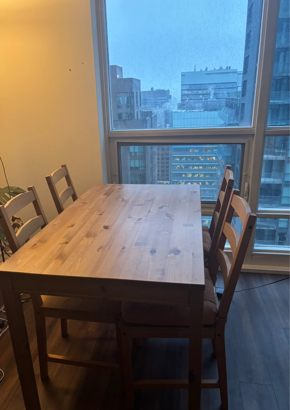 Moving Sale!! Wooden Dining Table Set with 4 Chairs - photo 2