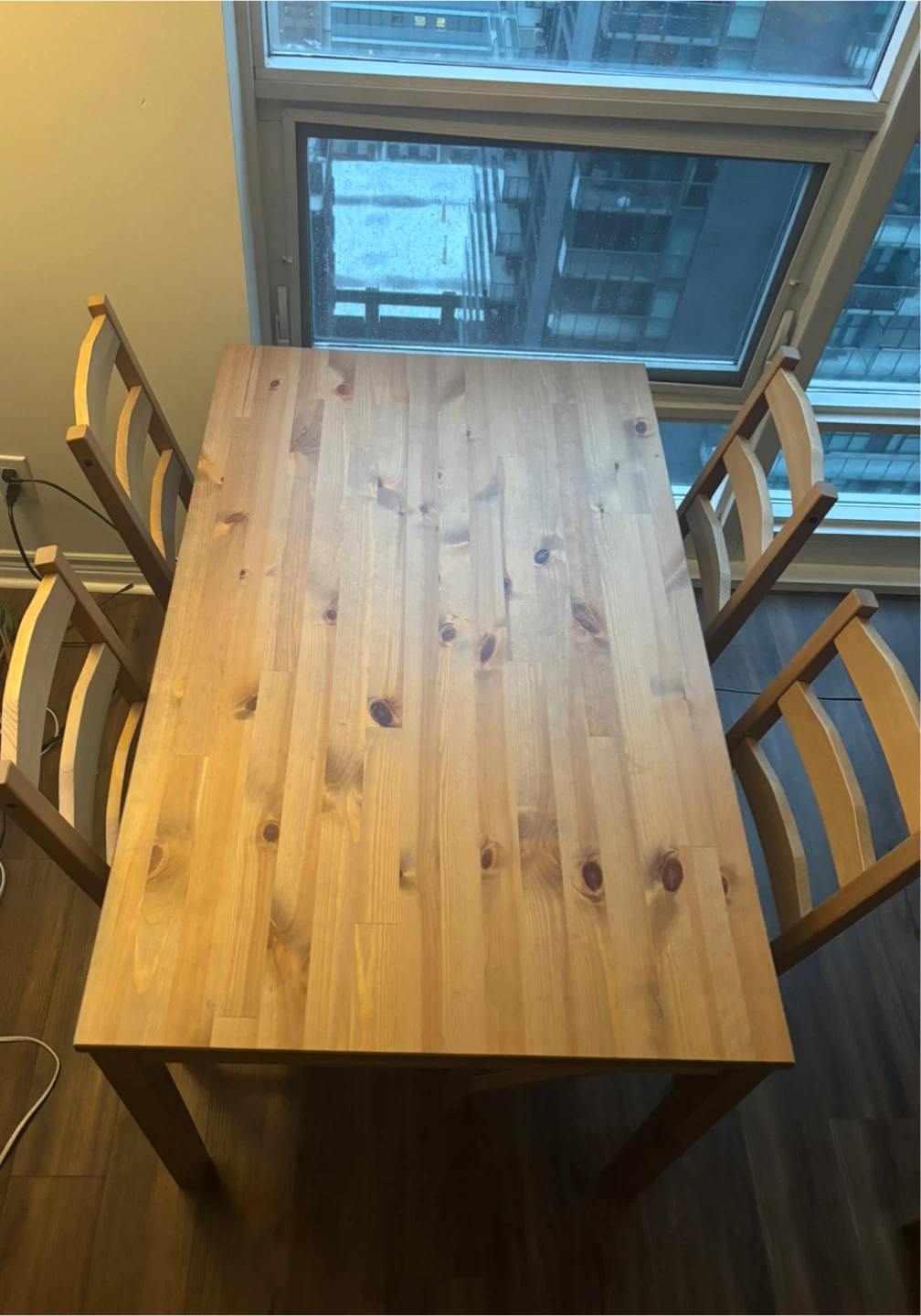 Moving Sale!! Wooden Dining Table Set with 4 Chairs - photo 3