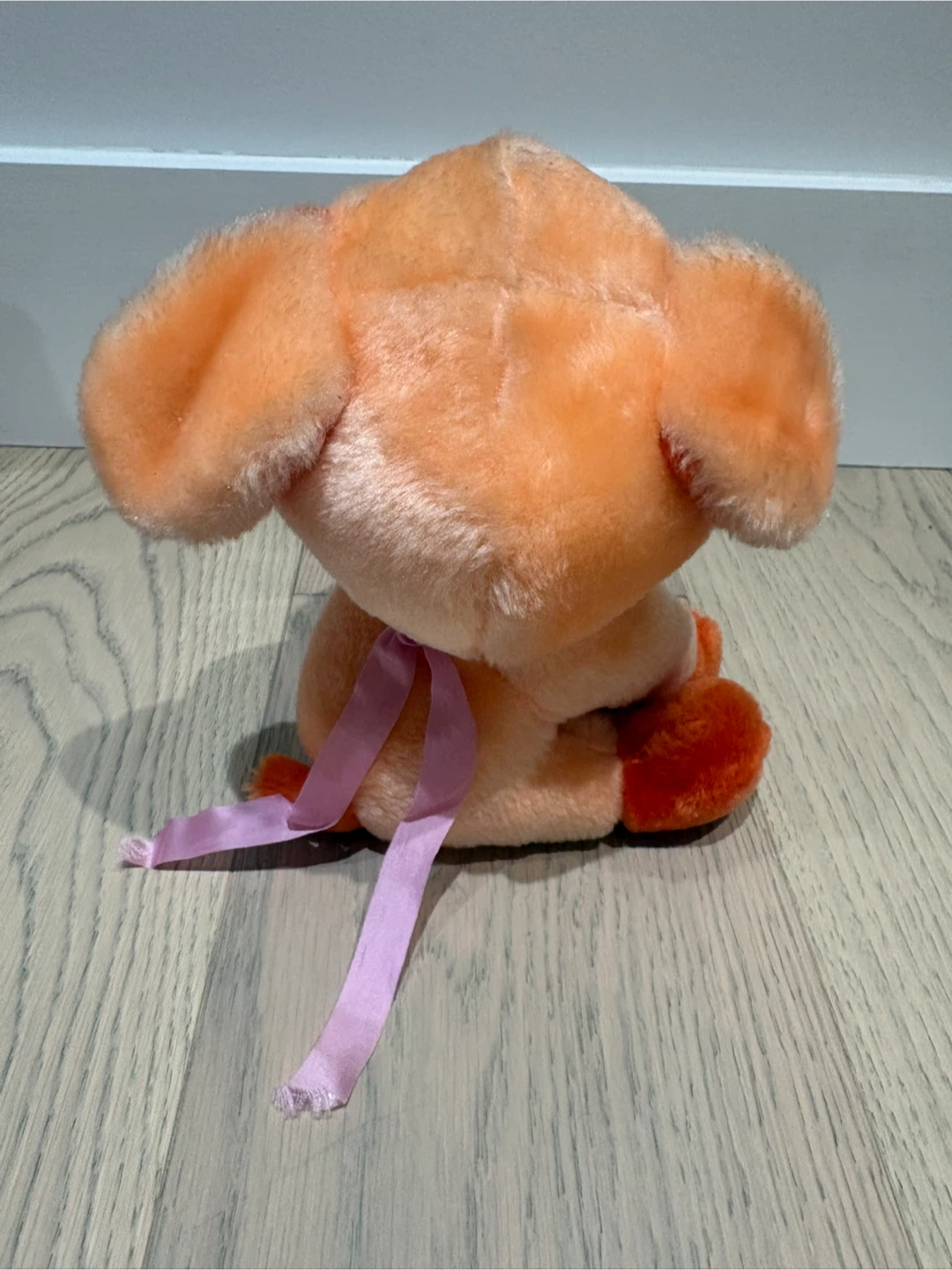 Orange Plush Dog Toy with Ribbon - photo 2