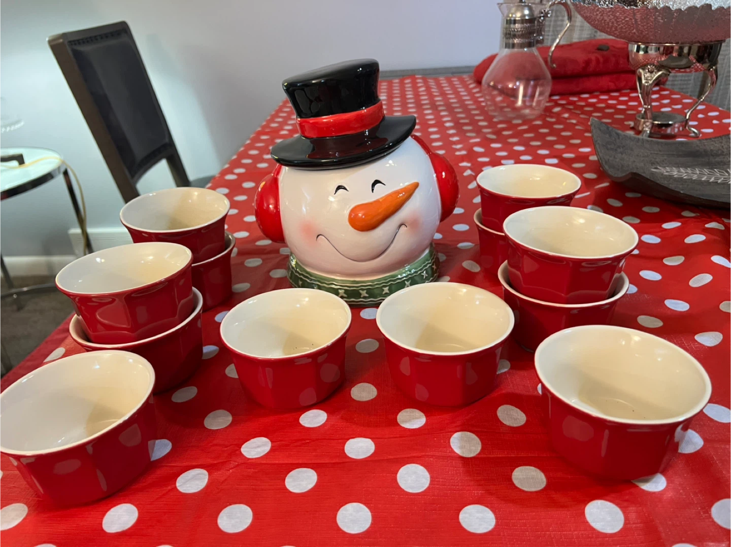 Snowman Ceramic Bowl Set with Lid - photo 5