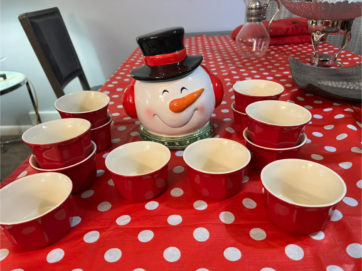 Snowman Ceramic Bowl Set with Lid - photo 4