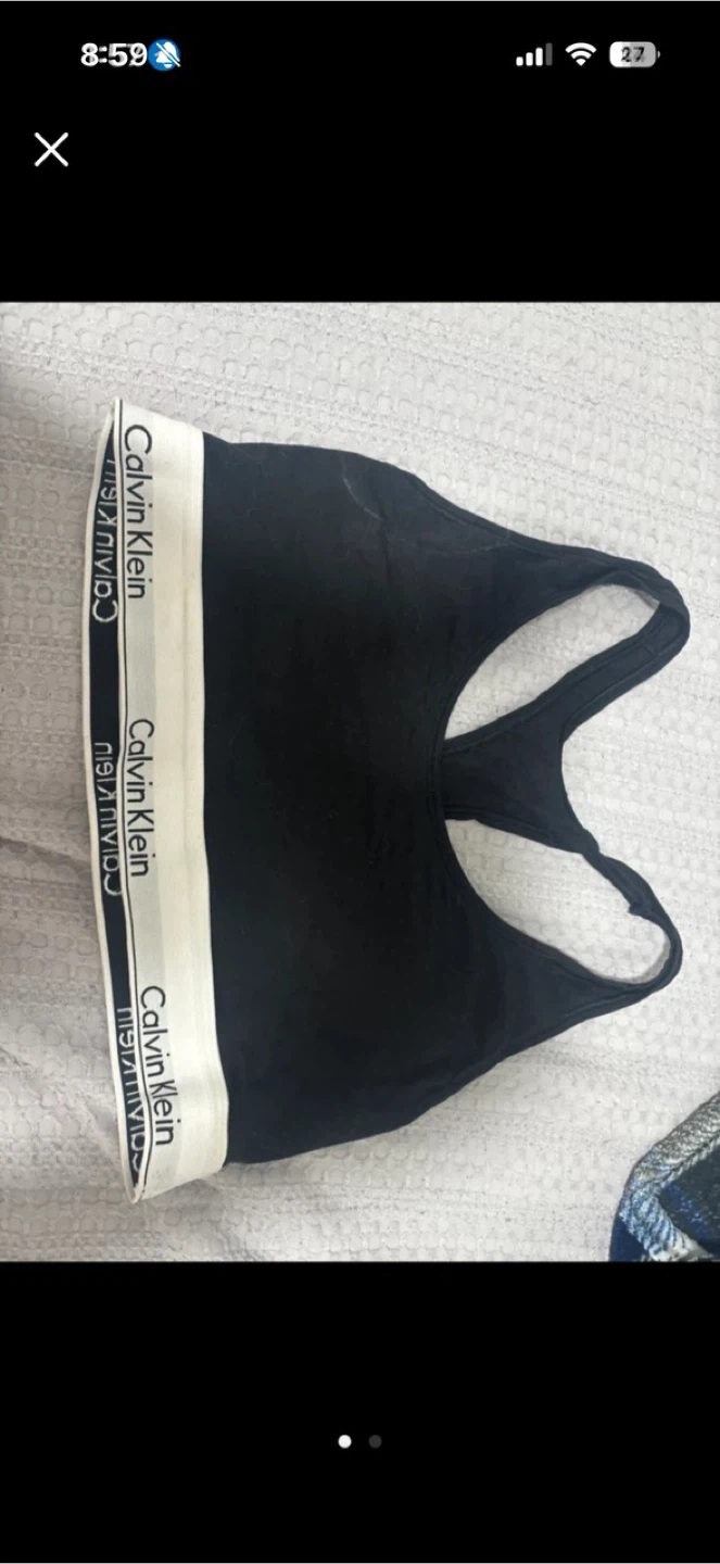 Calvin Klein Black Sports Bra - Racerback