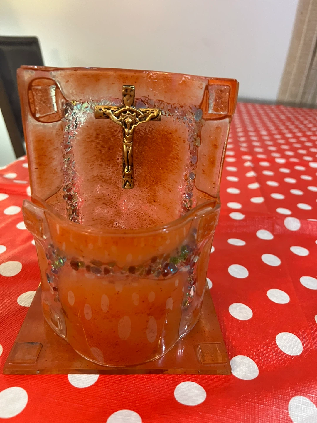 Resin Candle with Crucifix - photo 5