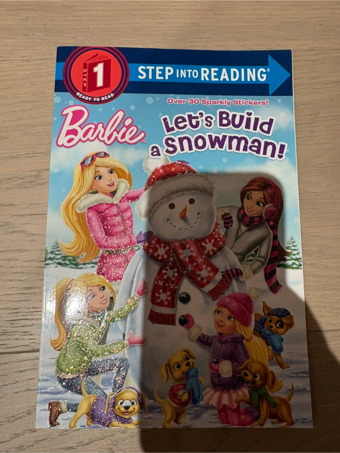 Barbie "Let's Build a Snowman!" Step Into Reading Book