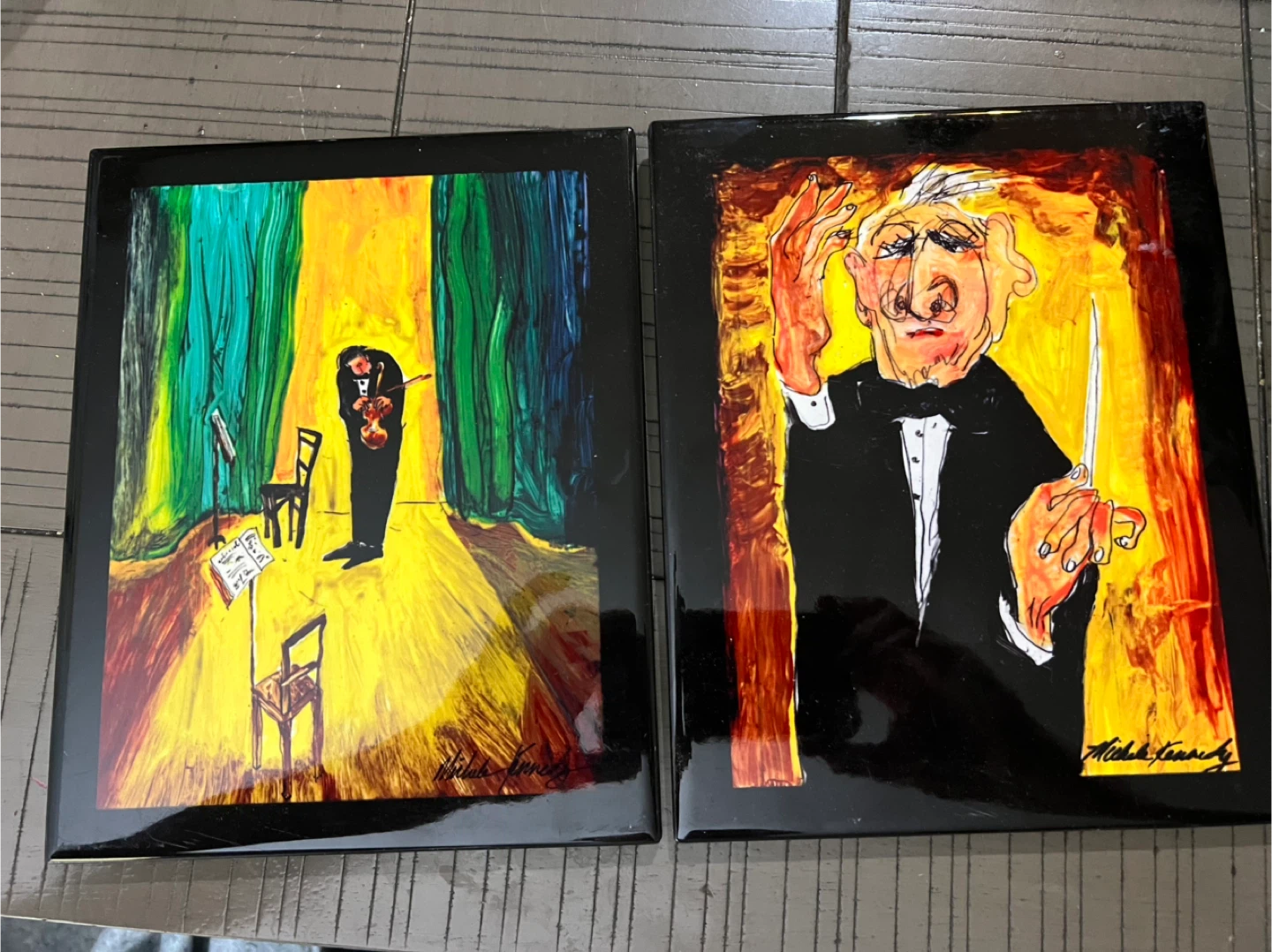 Set of 2 Michele Kennedy Art Coasters