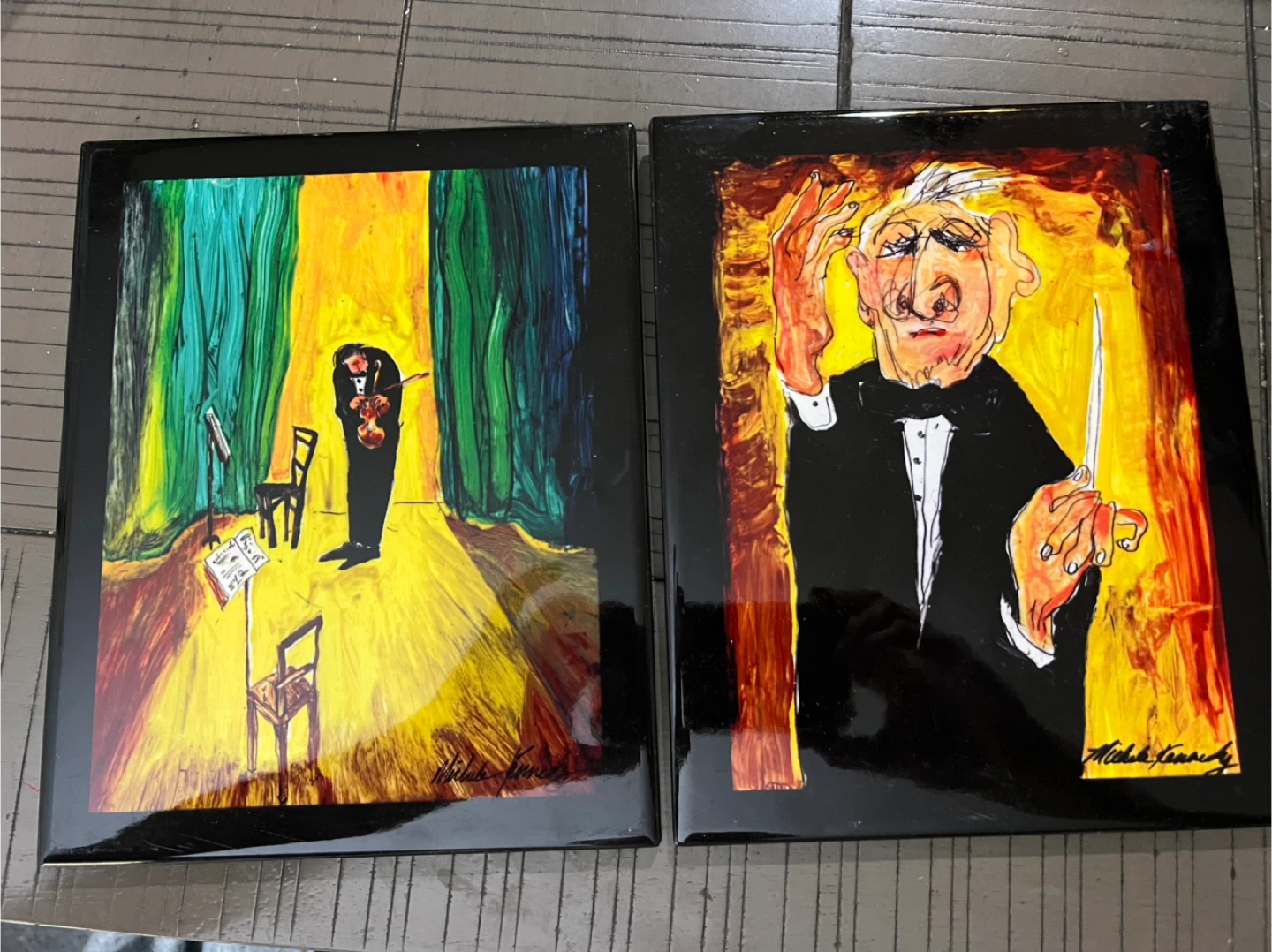 Set of 2 Michele Kennedy Art Coasters - photo 2