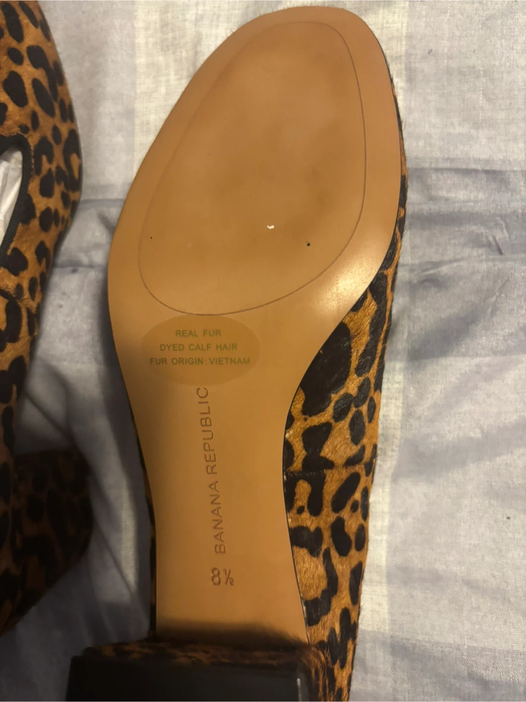 Banana Republic Leopard Print Calf Hair Loafers Size 8.5 - photo 2
