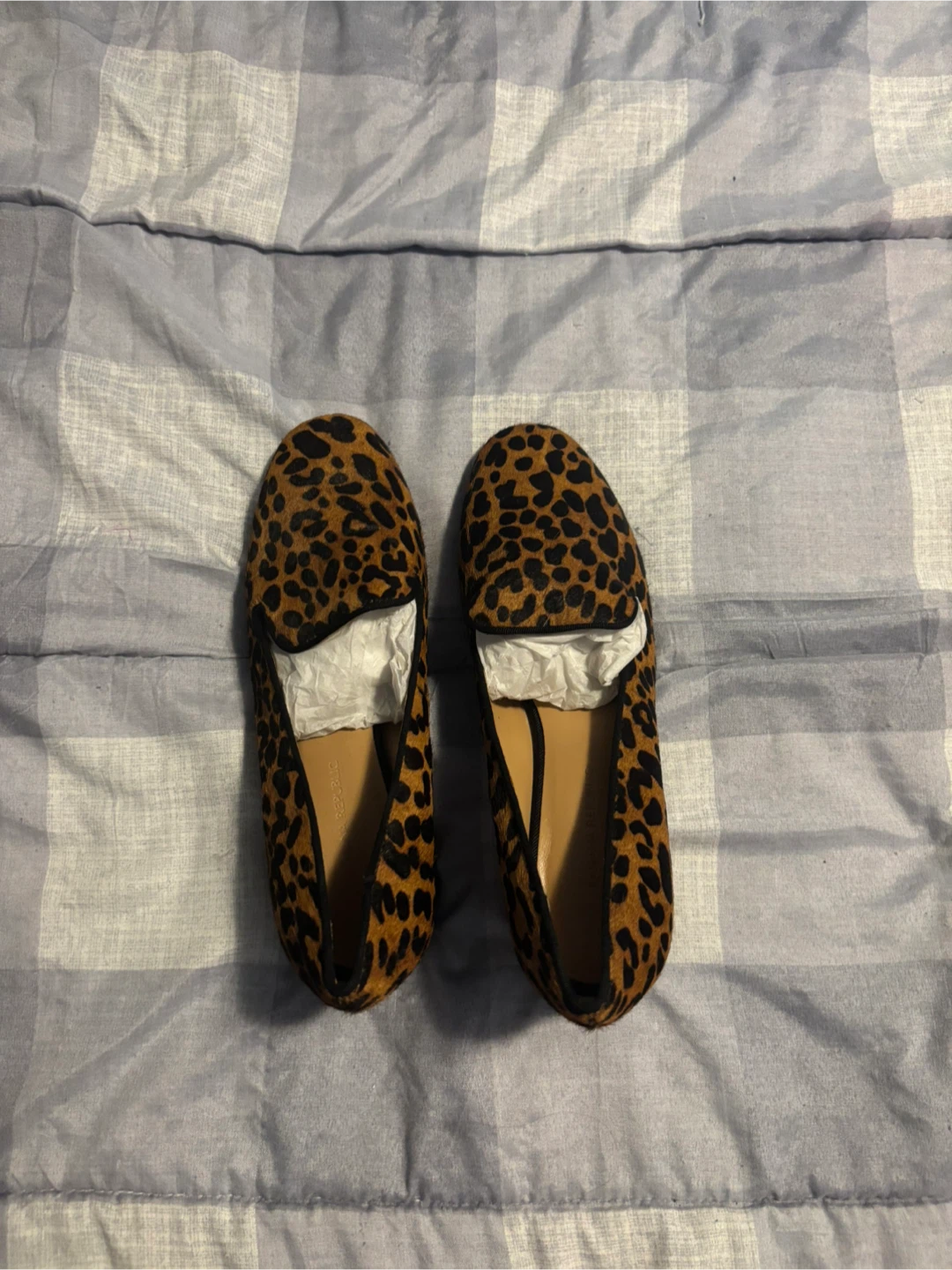 Banana Republic Leopard Print Calf Hair Loafers Size 8.5