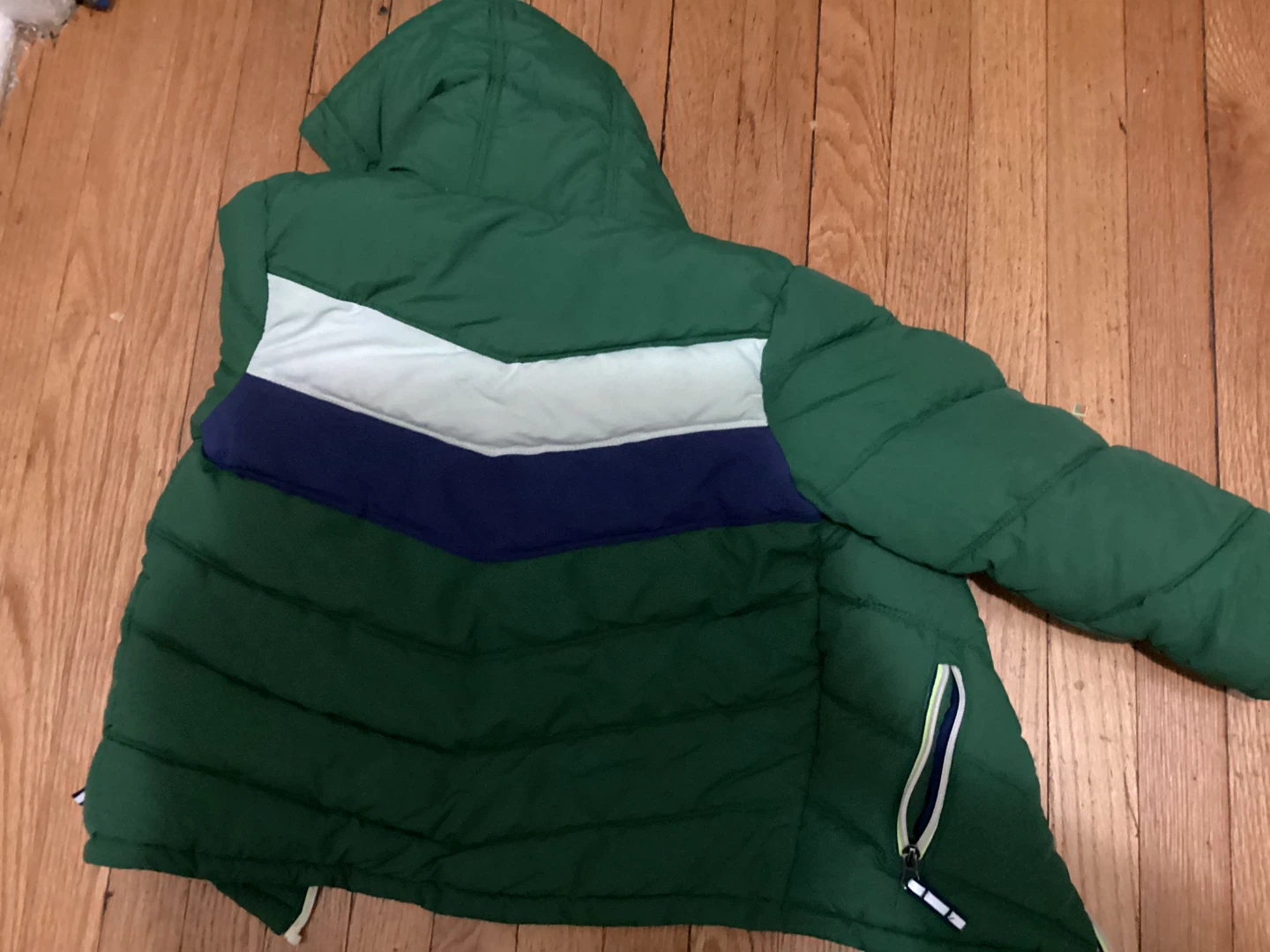 🥕Green Puffer Jacket with Hood 8/9 kids - photo 2