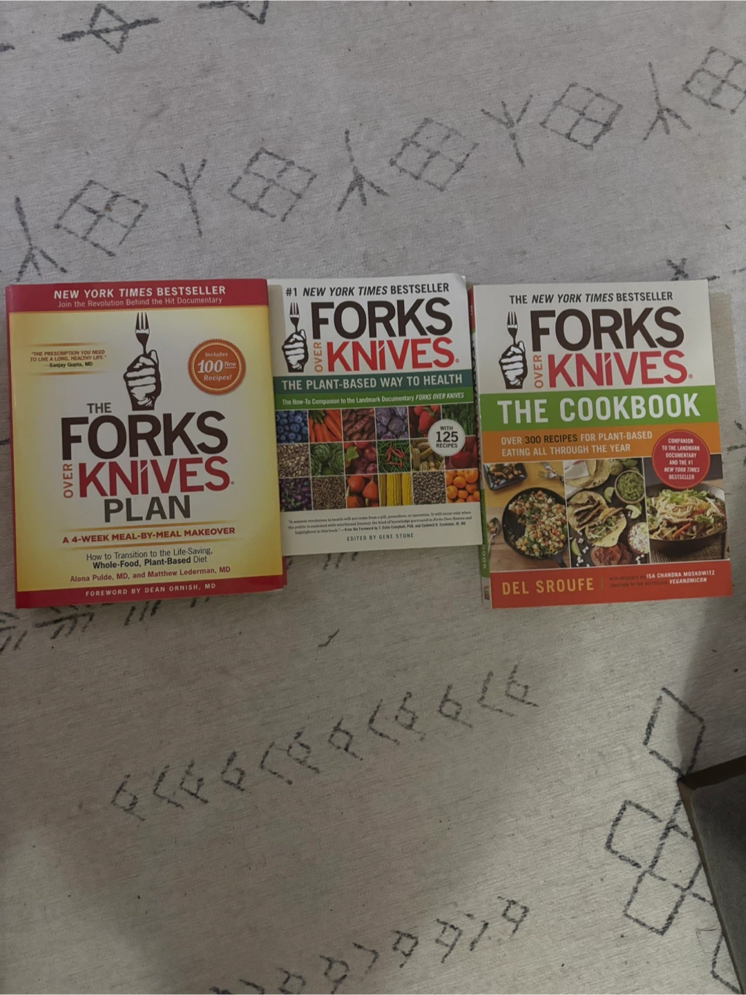 Forks Over Knives Book Set - Plan, Plant-Based Way, Cookbook