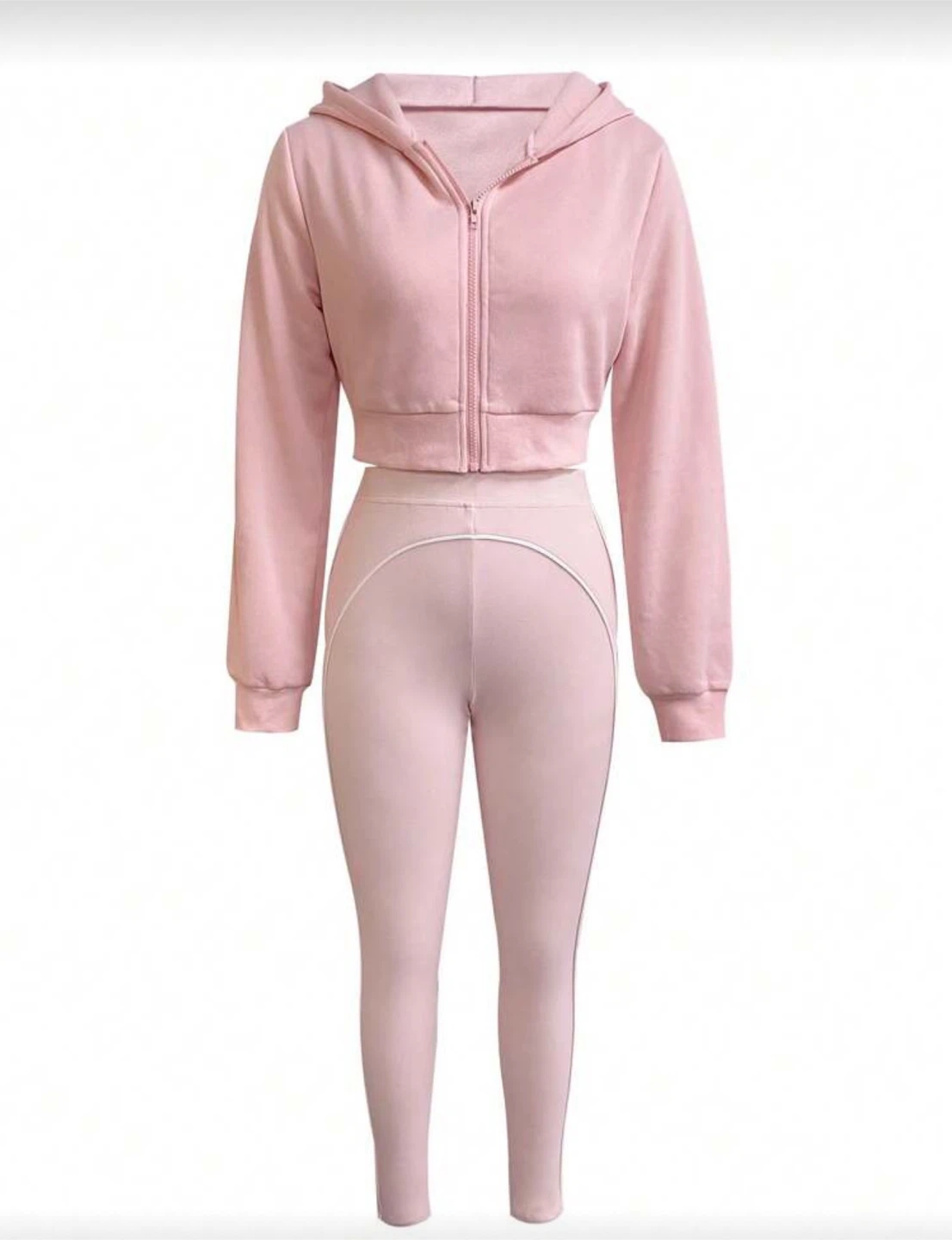 3-Piece Pink Athleisure Matching Set - photo 3