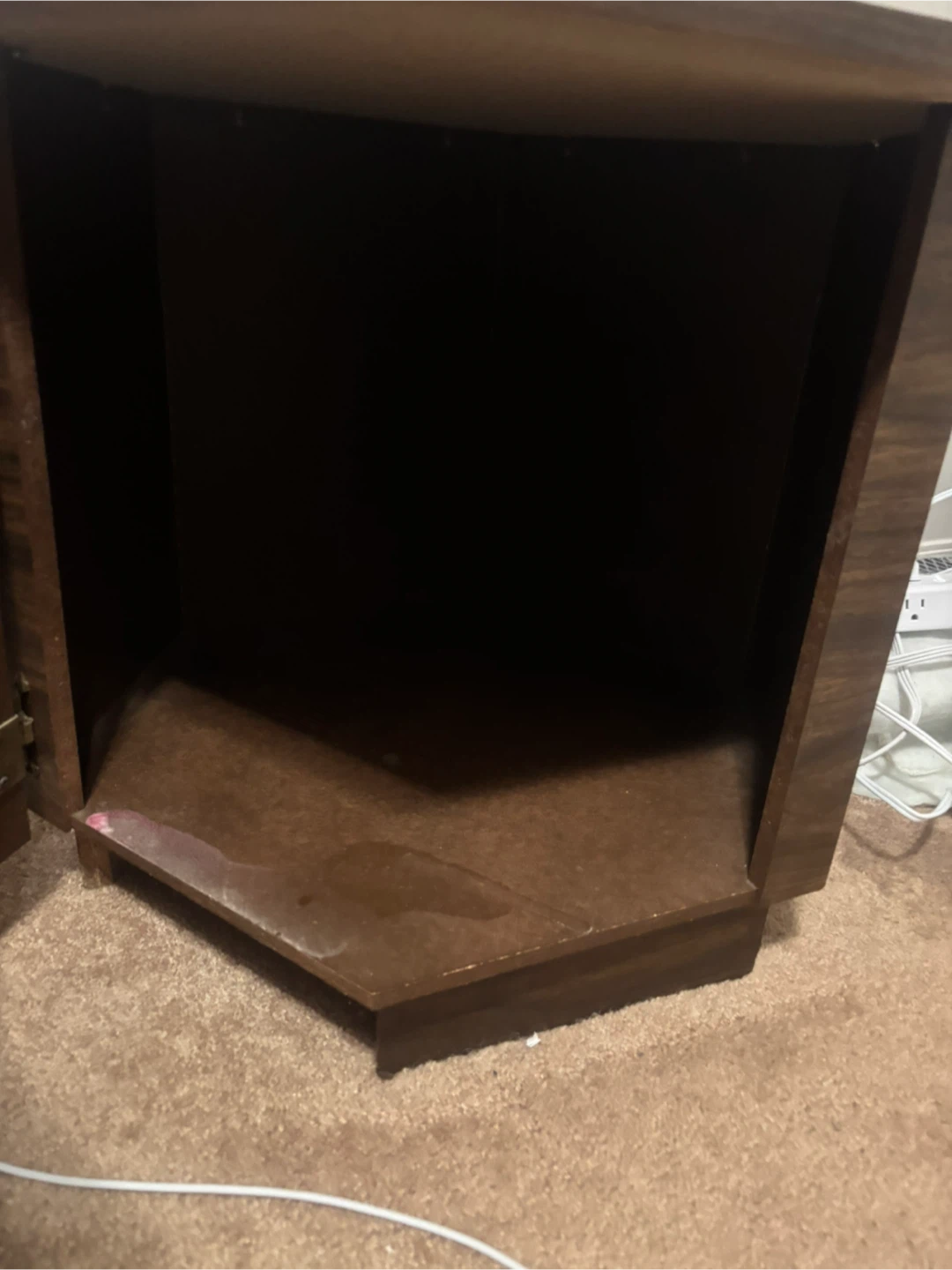 Vintage Hexagonal Side Table Cabinet - photo 3