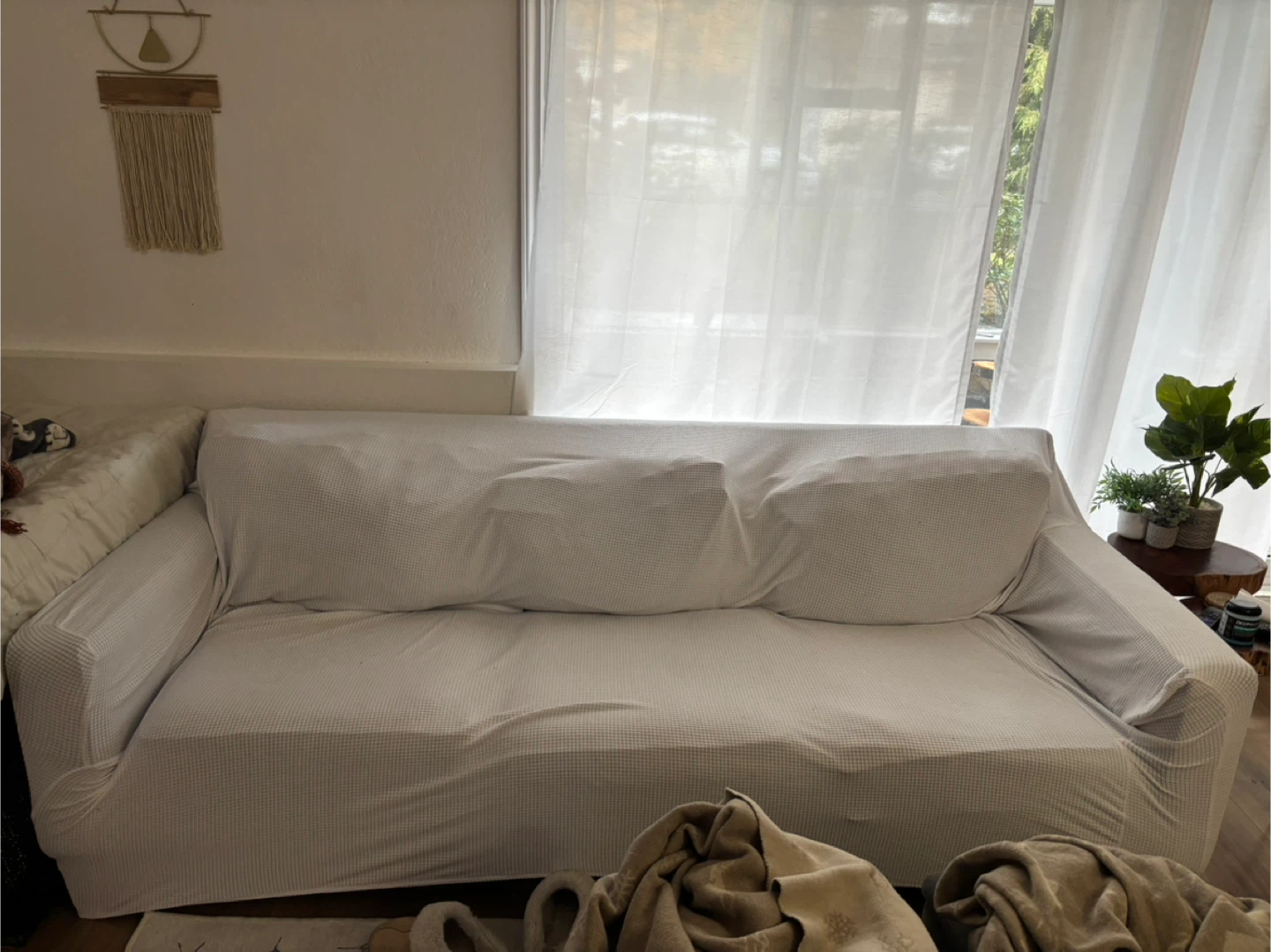 Easy-Going Stretch Sofa Slipcover - Snow White