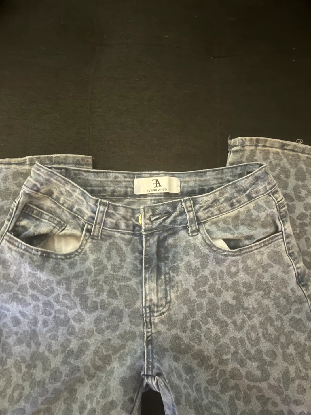 Flying Angel Leopard Print Jeans