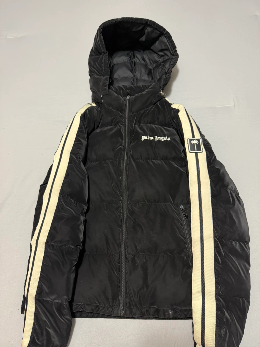 Palm Angels Black Puffer Jacket Size M