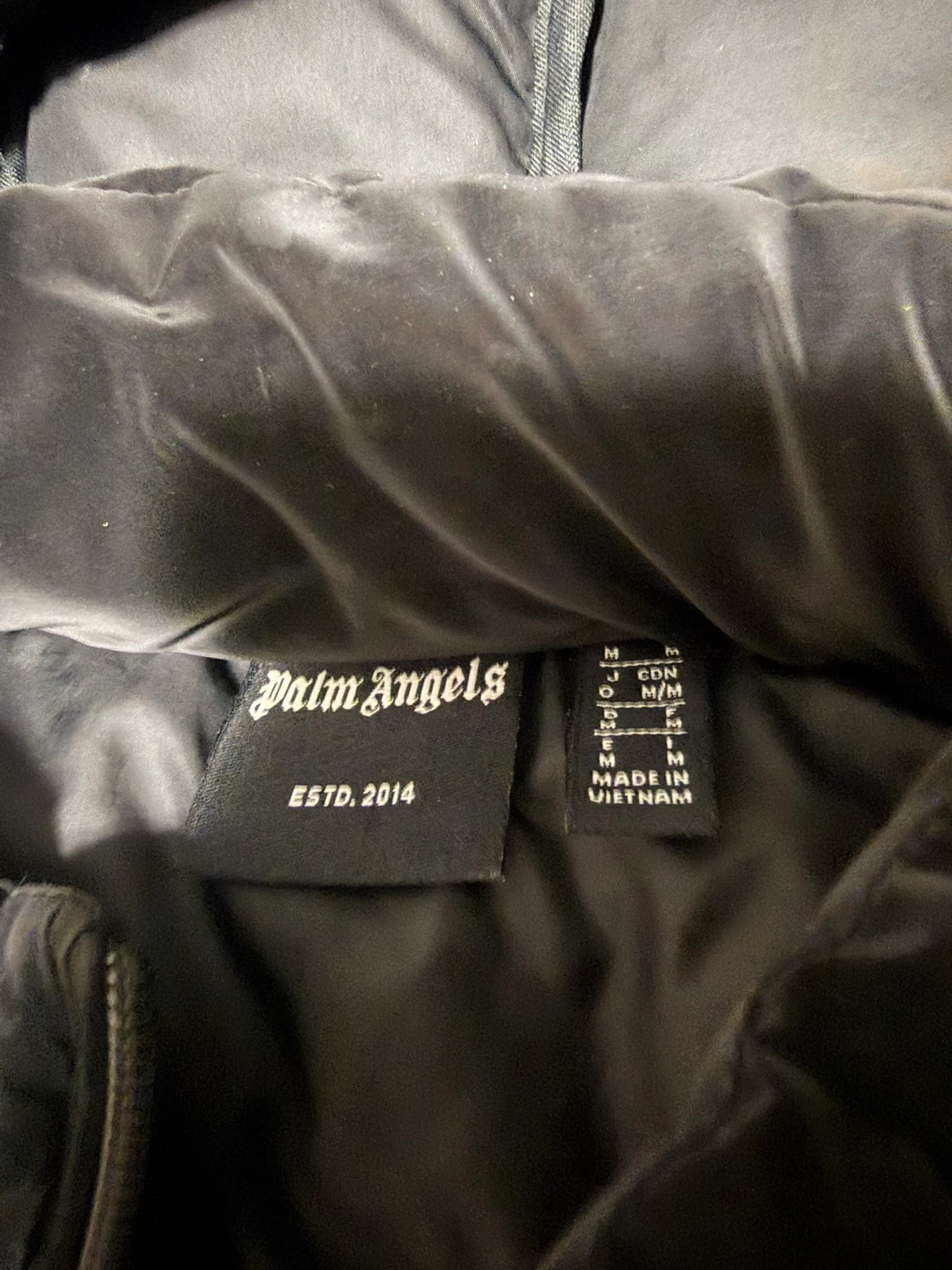 Palm Angels Black Puffer Jacket Size M - photo 3
