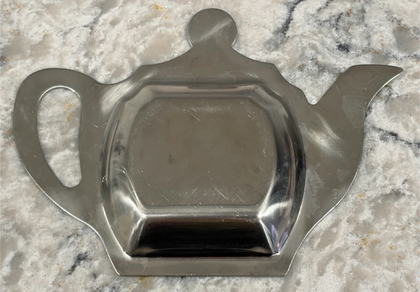 Stainless Steel Teapot Shaped Tea Bag Holder Tray - photo 2
