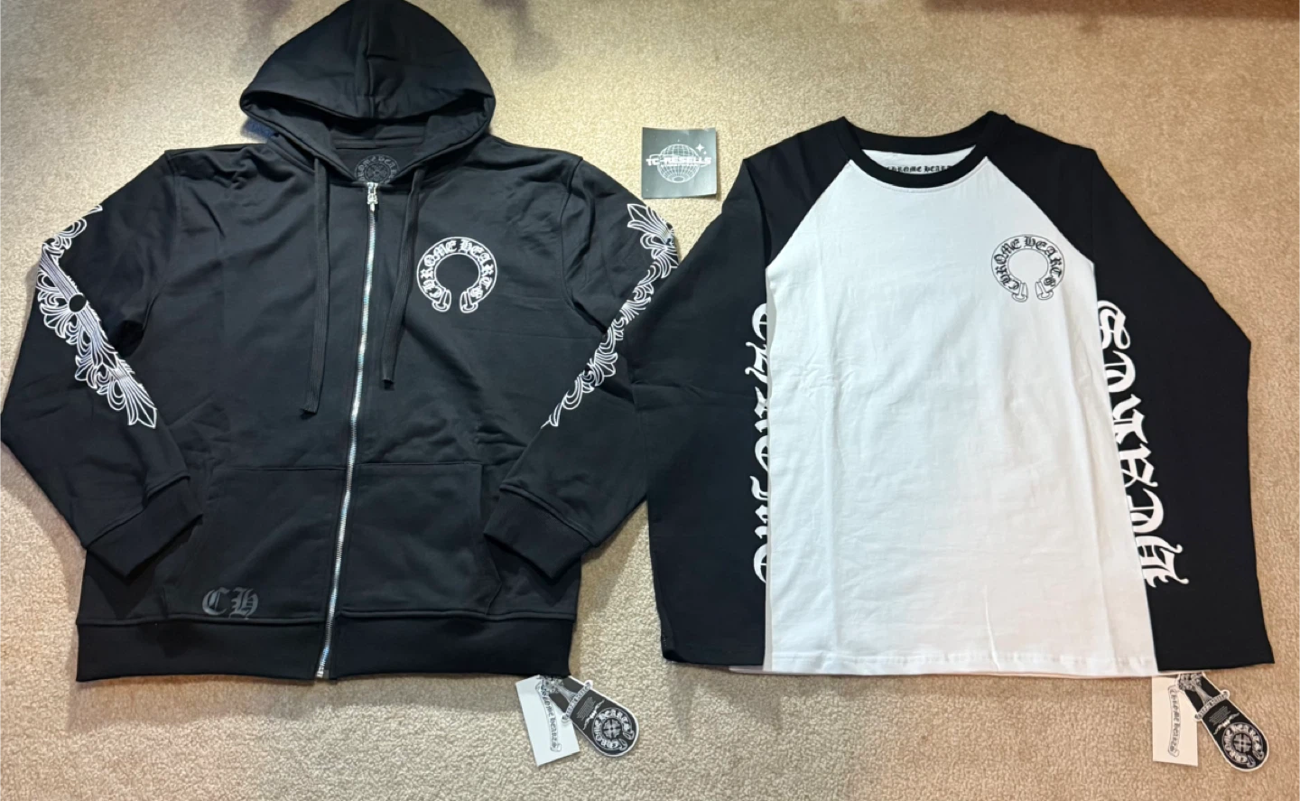Chrome hearts hoodie and Shirt