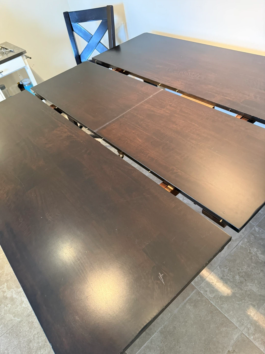 Dark Wood Dining Table Set with 6 Chairs - photo 2