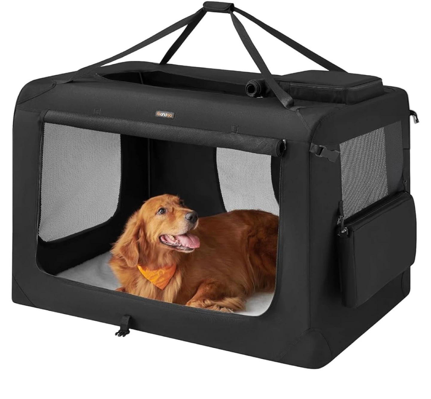 Feandrea by Songmics XXXL Dog Crate Carrier - Black