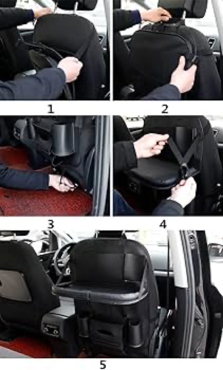 Black Car Seat Organizers with Tray - photo 2