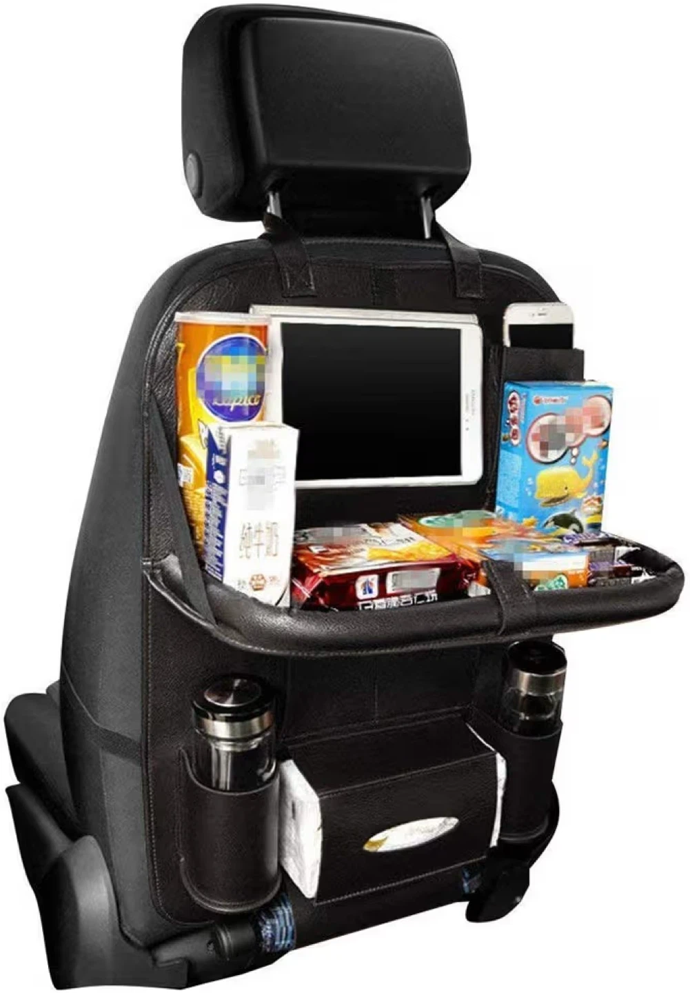 Black Car Seat Organizers with Tray