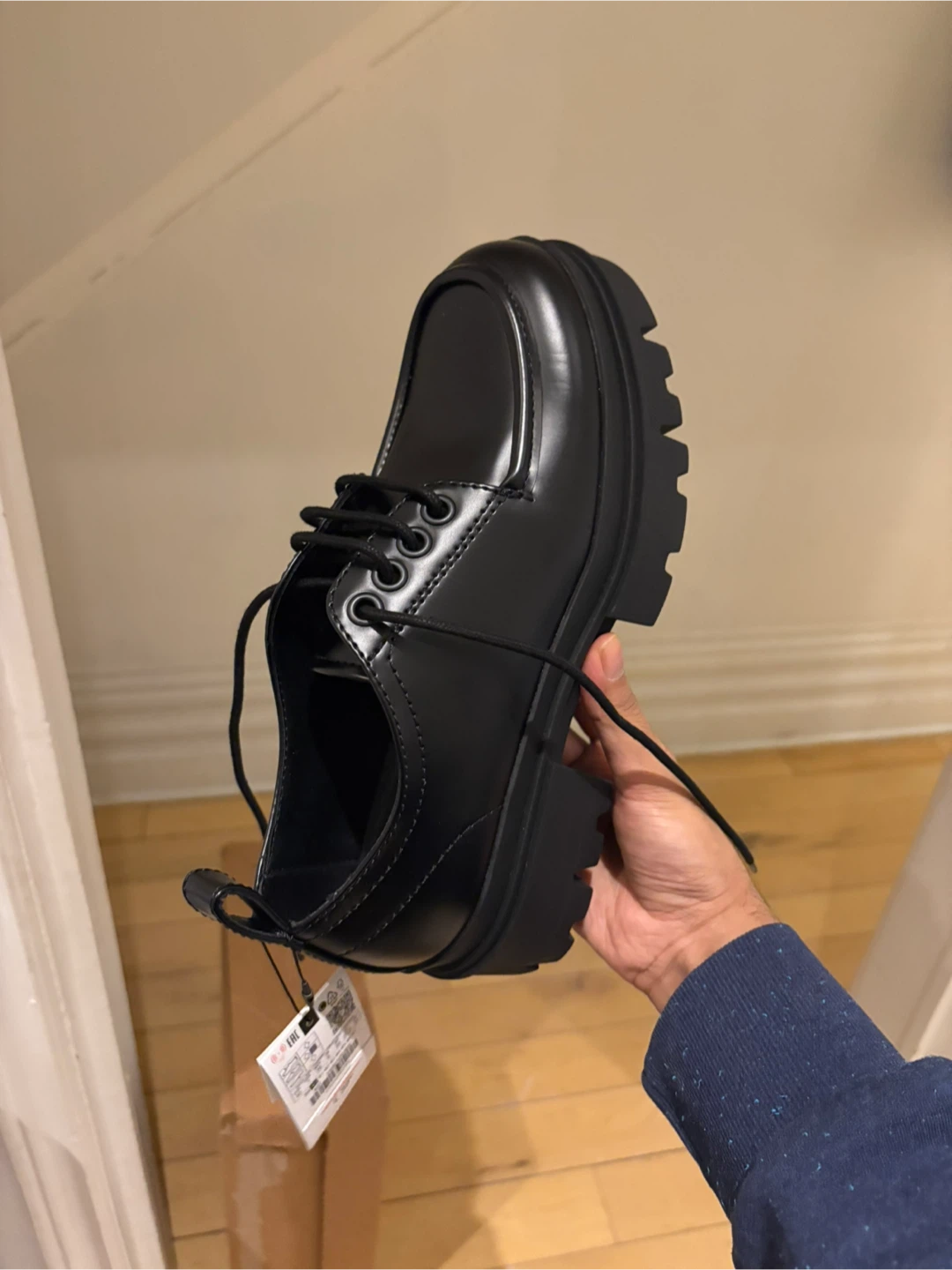 Zara Black Chunky Sole Shoes Tags intact! - photo 2