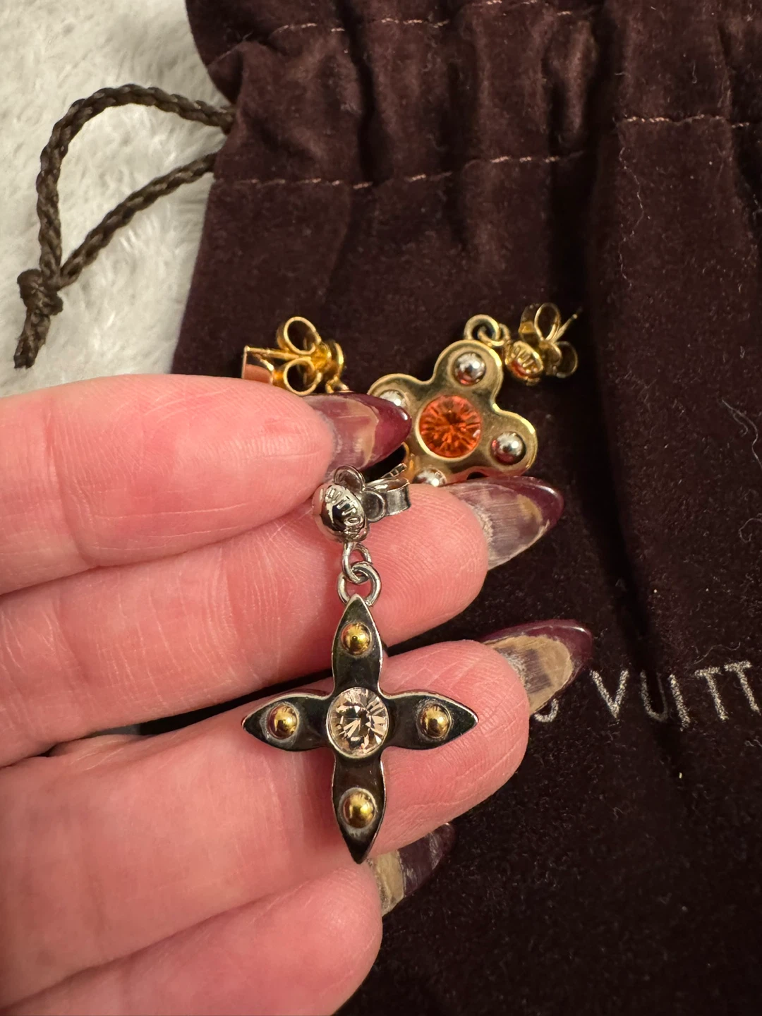 Authentic Louis Vuitton Interchangeable Earrings - photo 4