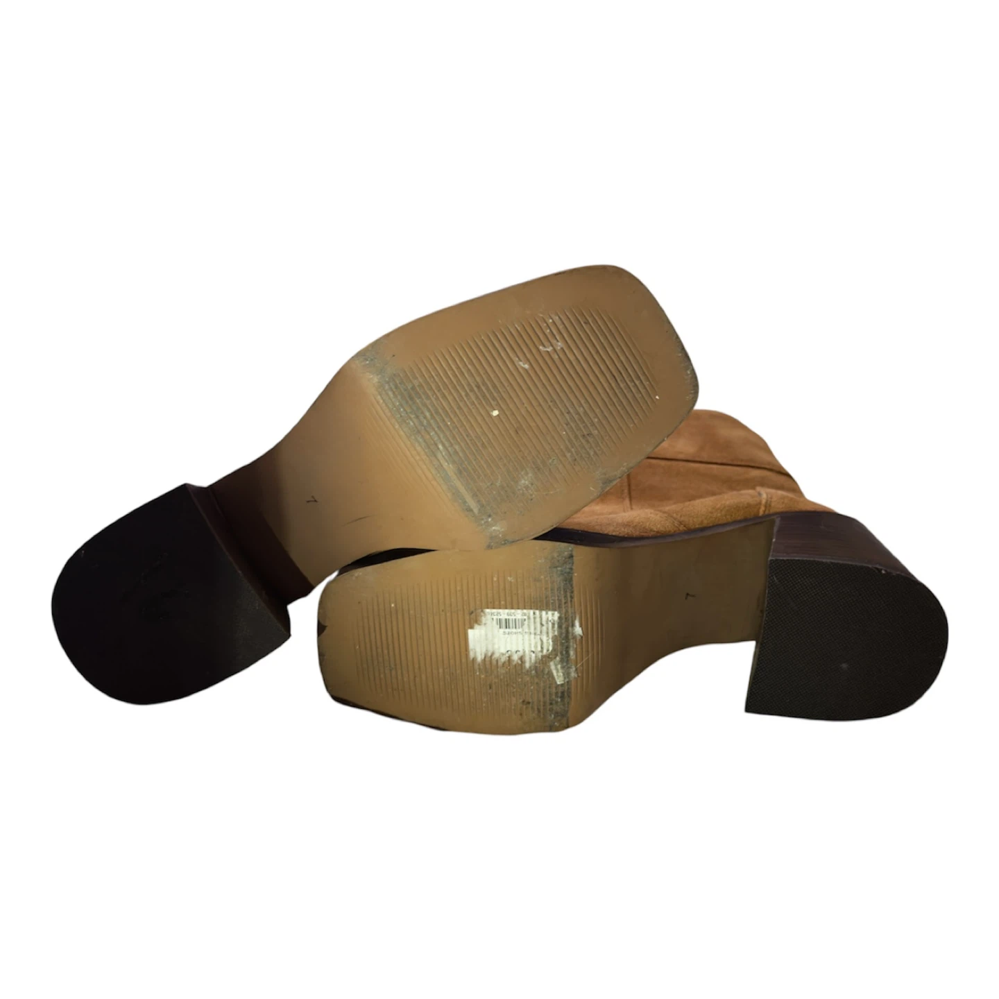 Women's Tan Suede Platform Boots - photo 4