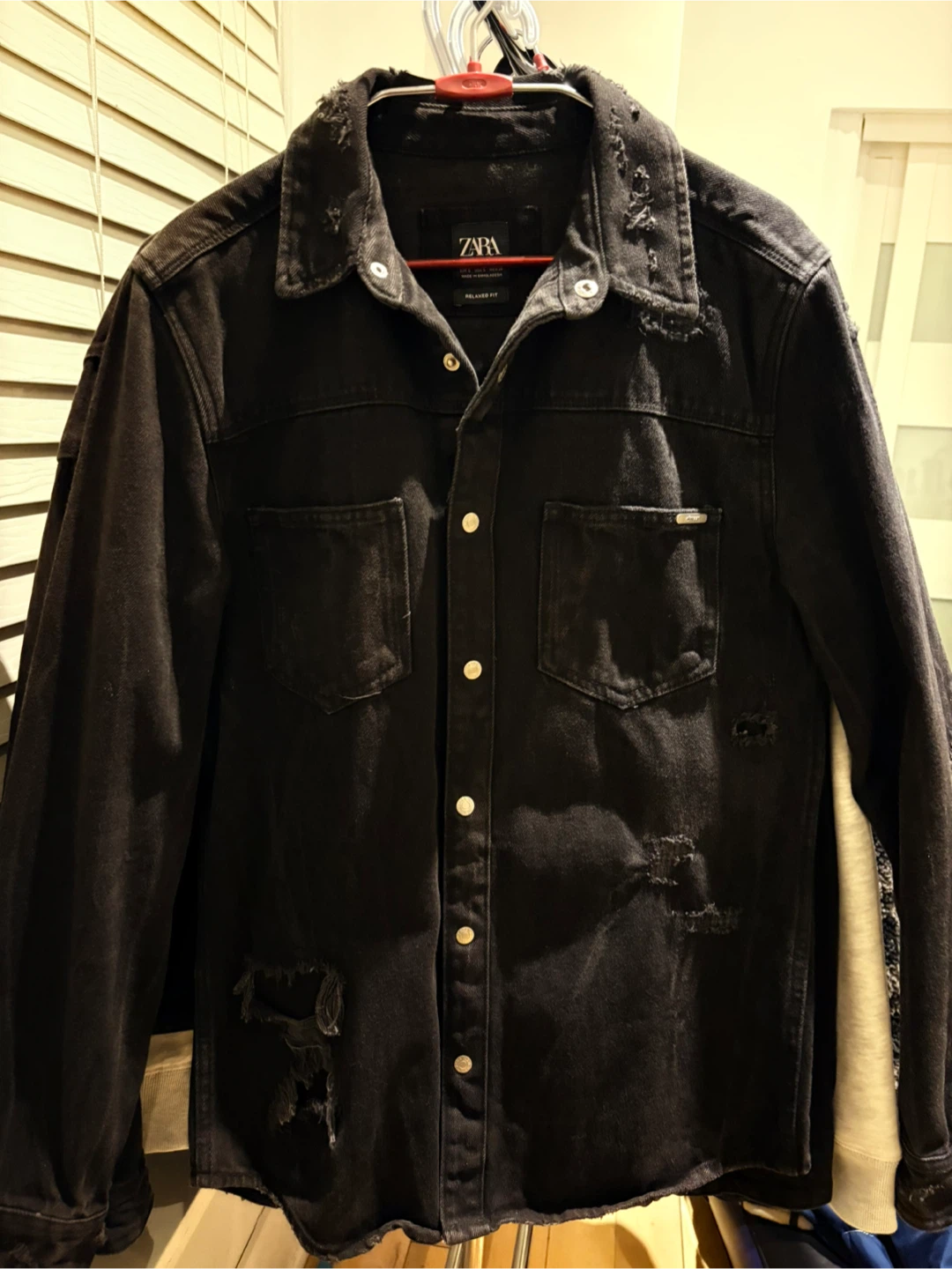 Zara Black Denim Jacket - Like New! - photo 2