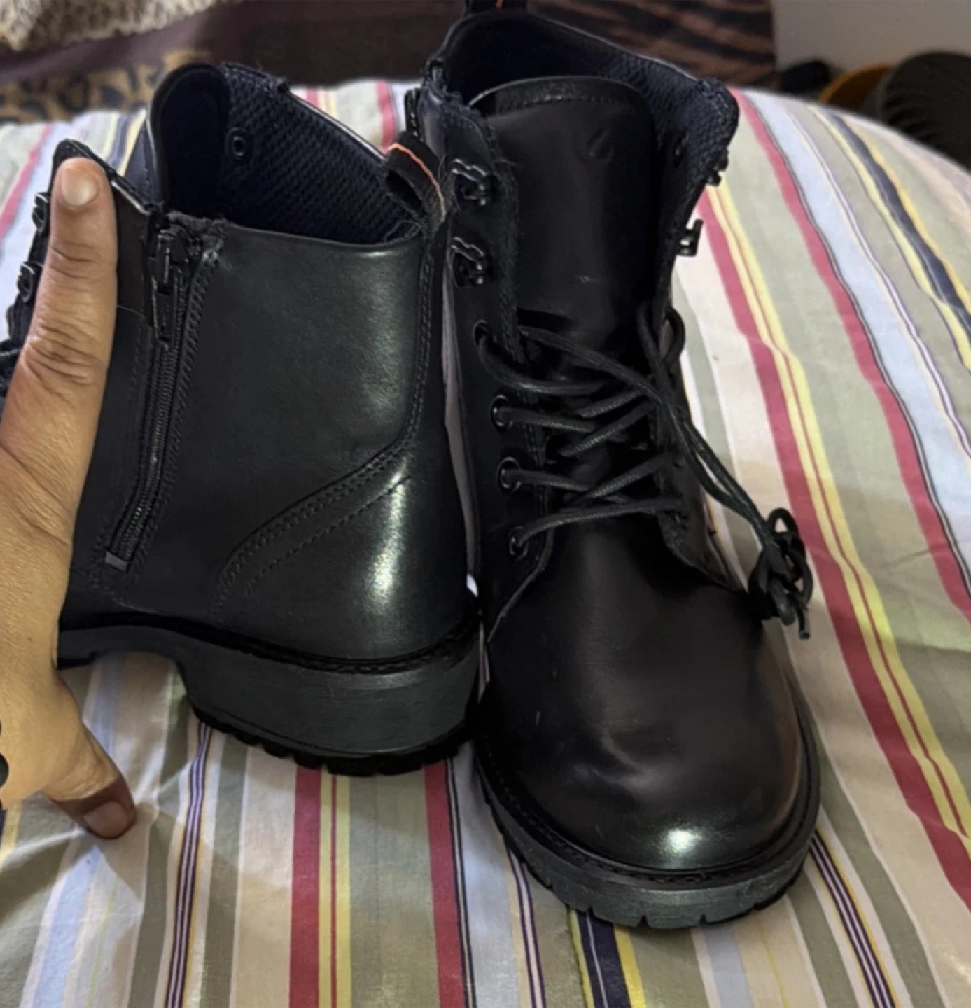 ECCO Black Leather Lace-up Boots - Size 37 EU - photo 5