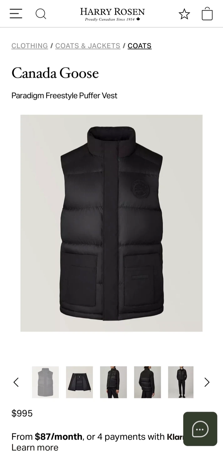 Brand New Canada Goose Paradigm Freestyle Puffer Vest