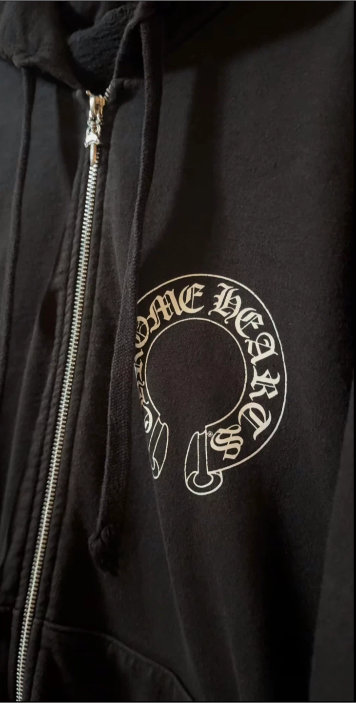 Chrome Hearts Floral Black Full Zip Hoodie - photo 4