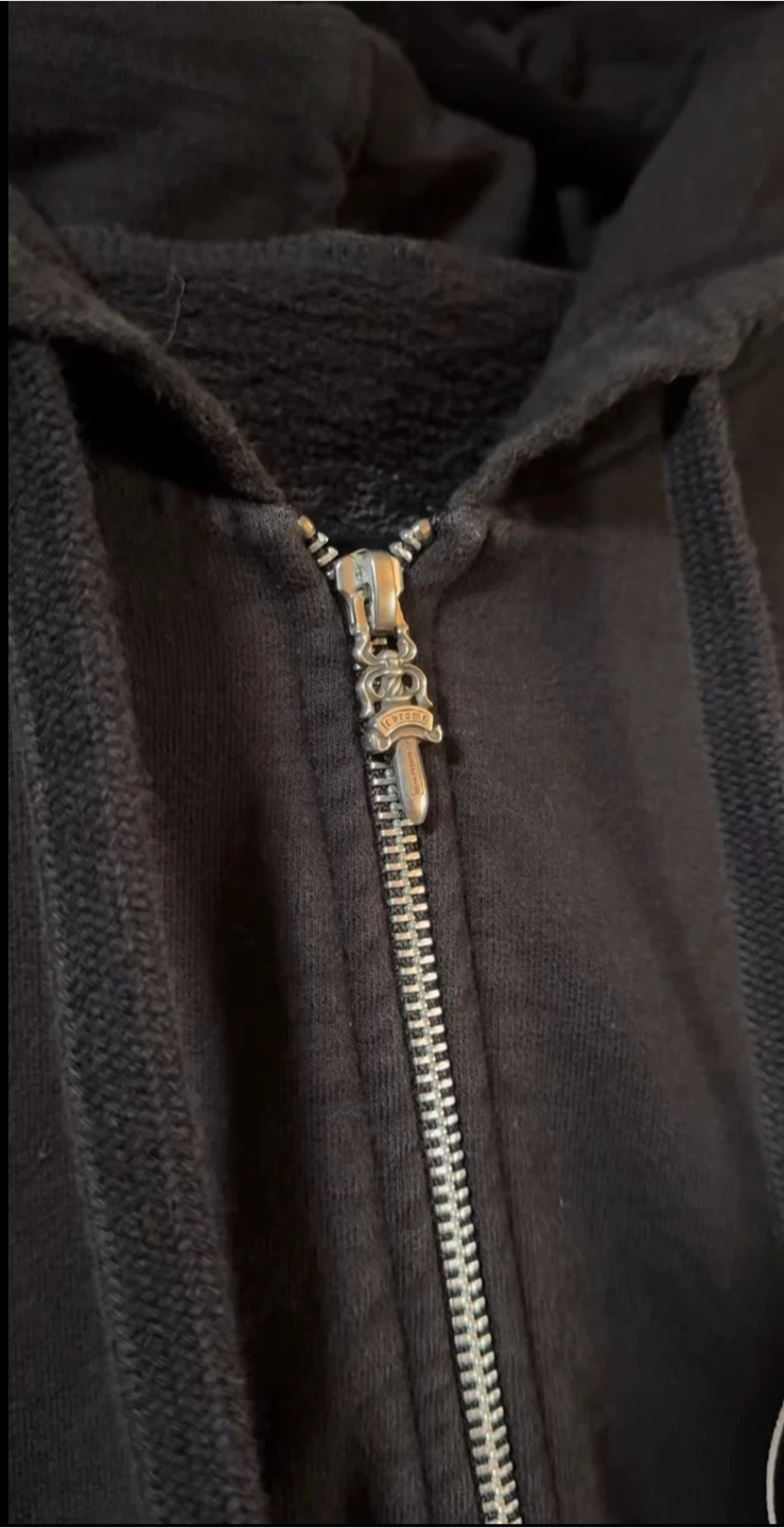 Chrome Hearts Floral Black Full Zip Hoodie - photo 3