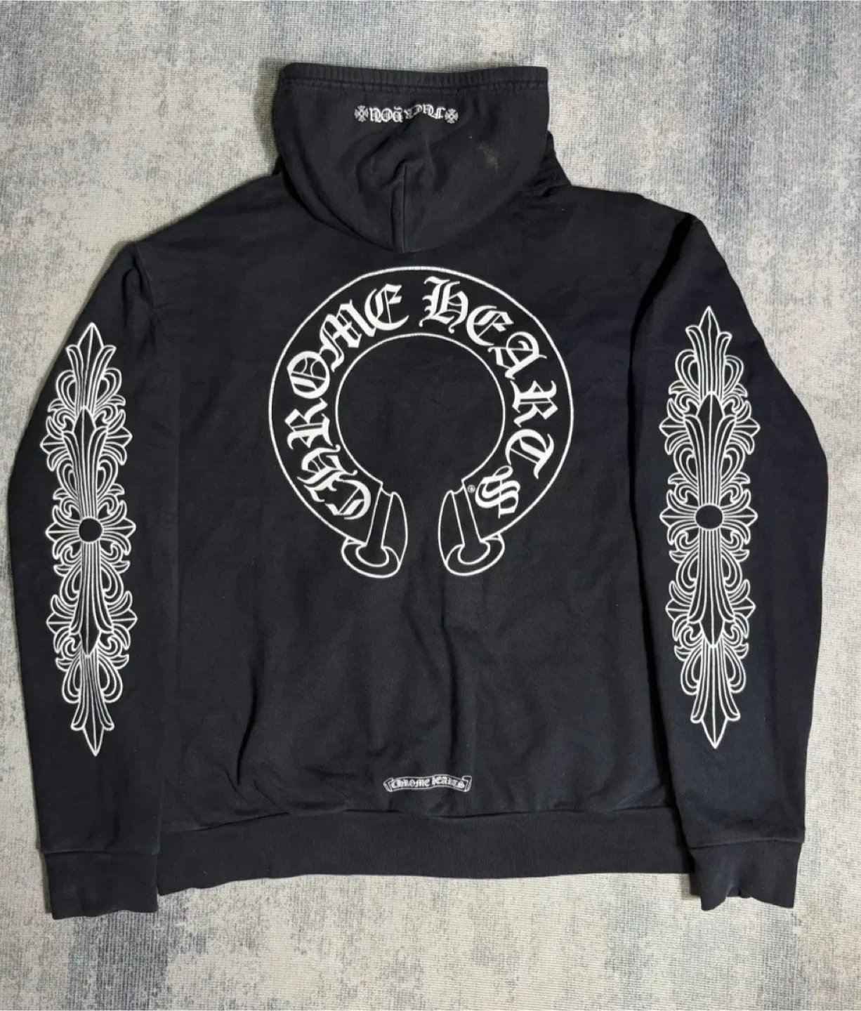 Chrome Hearts Floral Black Full Zip Hoodie - photo 2