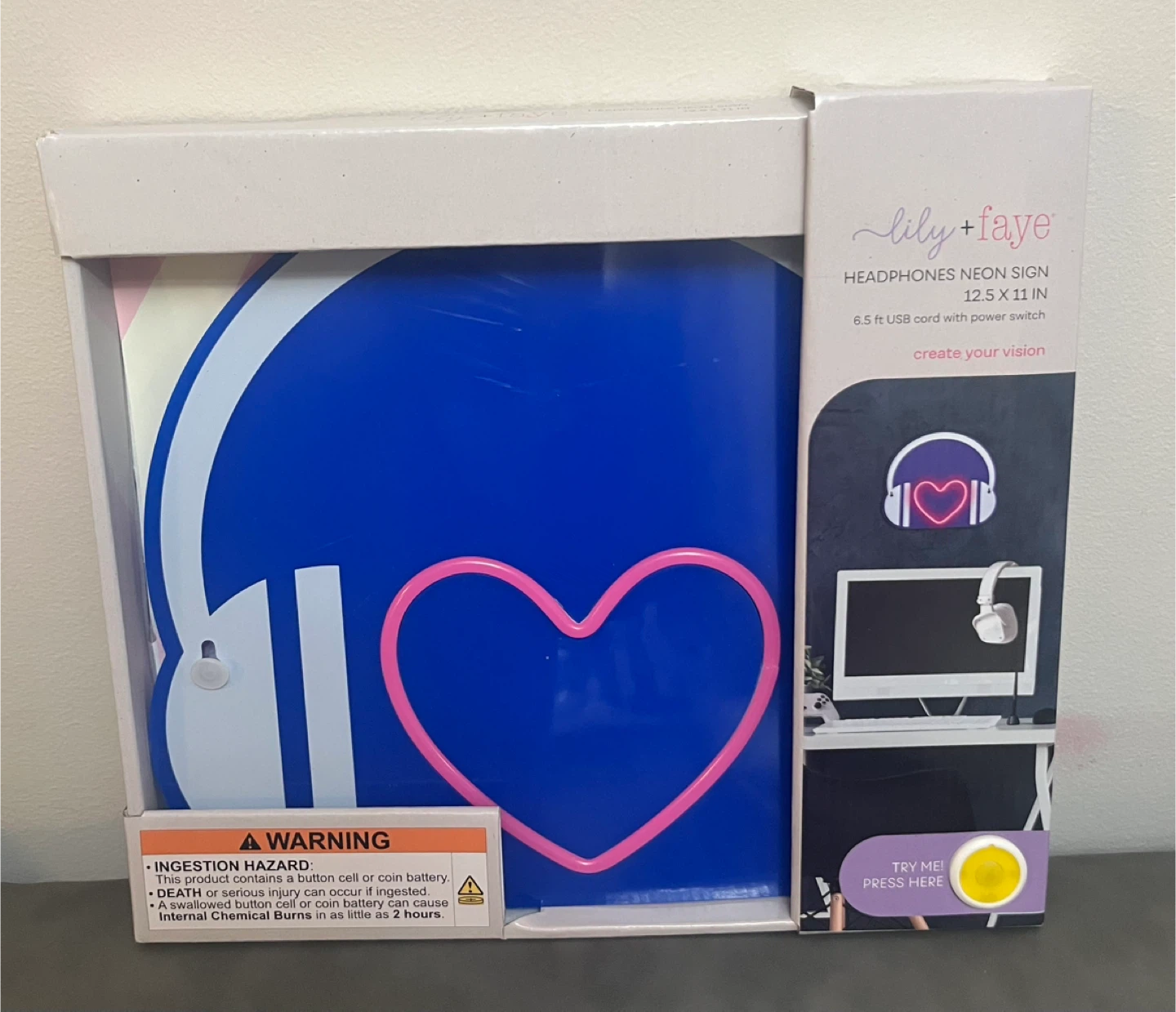 New in Box Headphones Neon Sign - photo 2