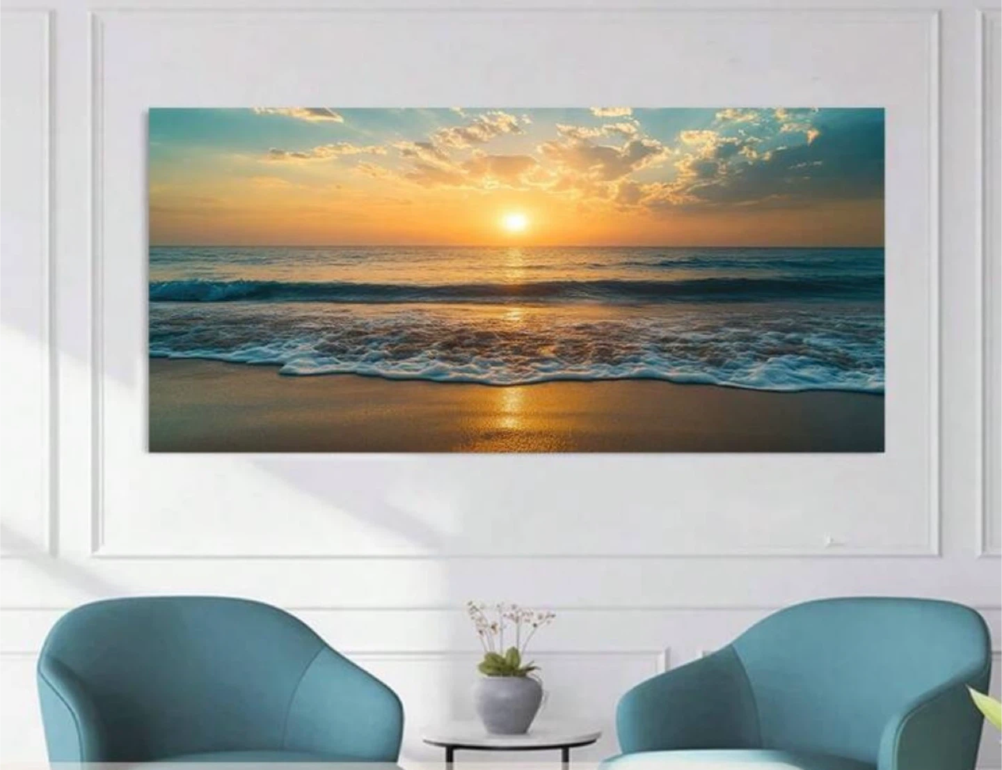 Sunset Beach Canvas Wall Art