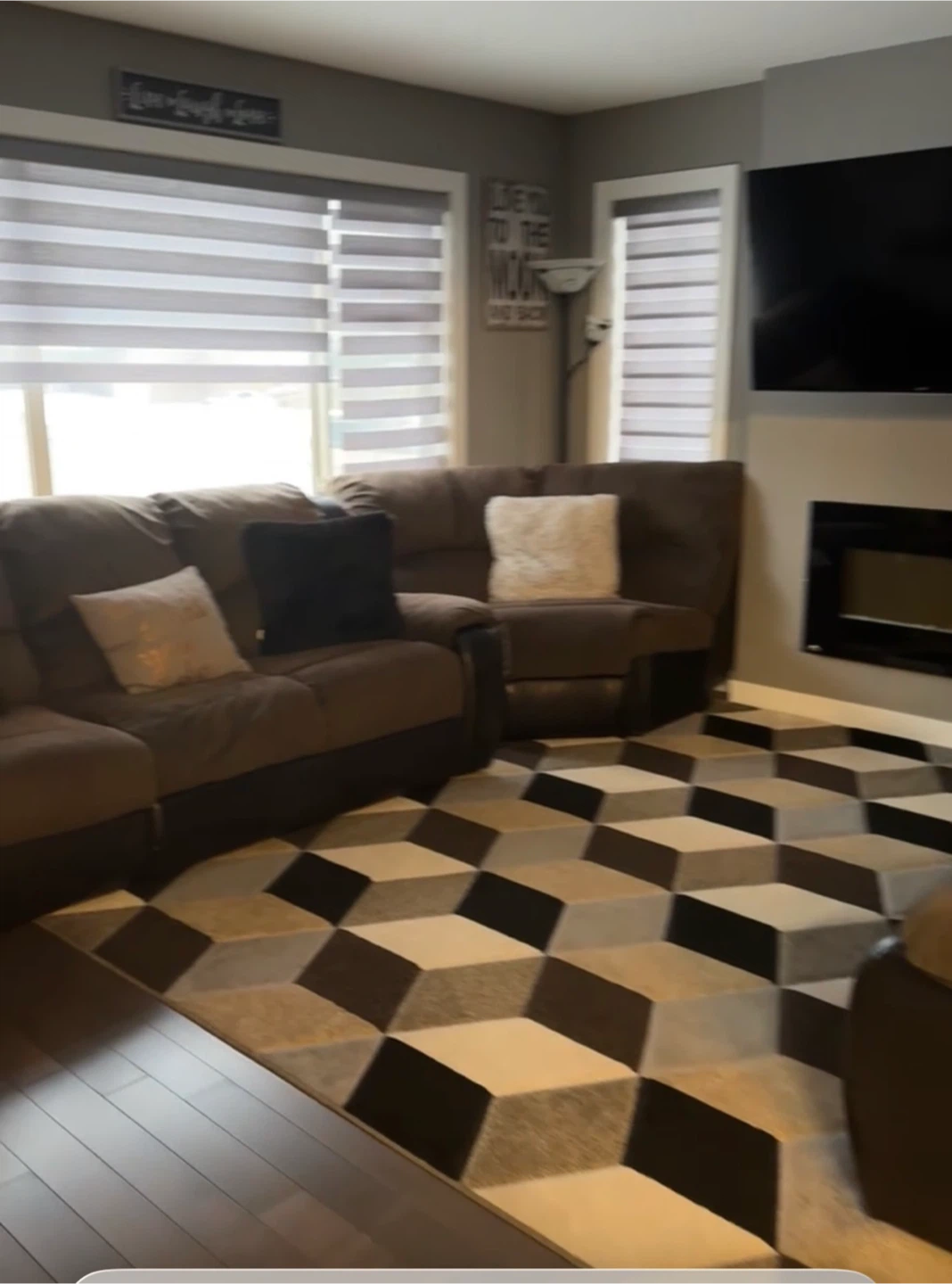 Brown suede / leather Sectional Couch - photo 2