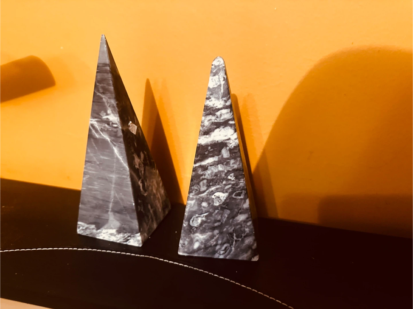 Marble Pyramid Decor Set. Handcrafted in Mexico