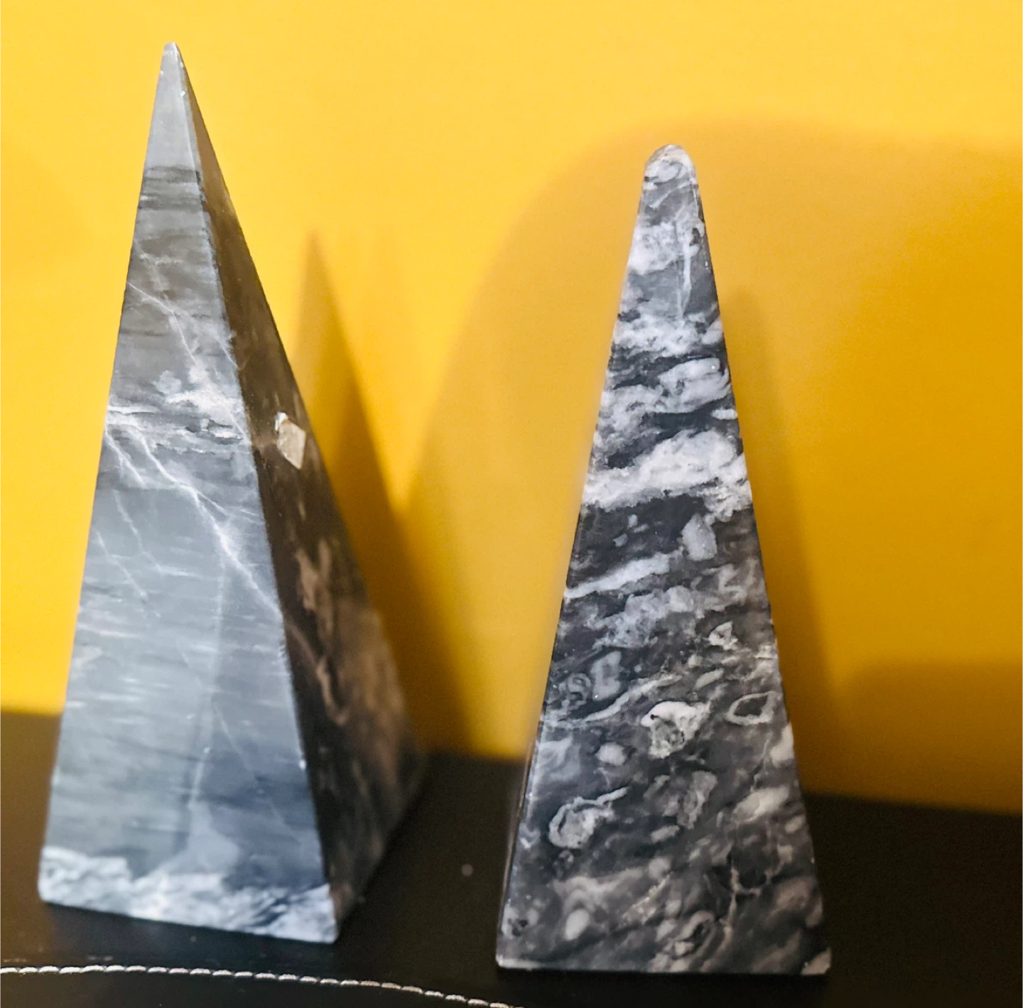 Marble Pyramid Decor Set. Handcrafted in Mexico - photo 2