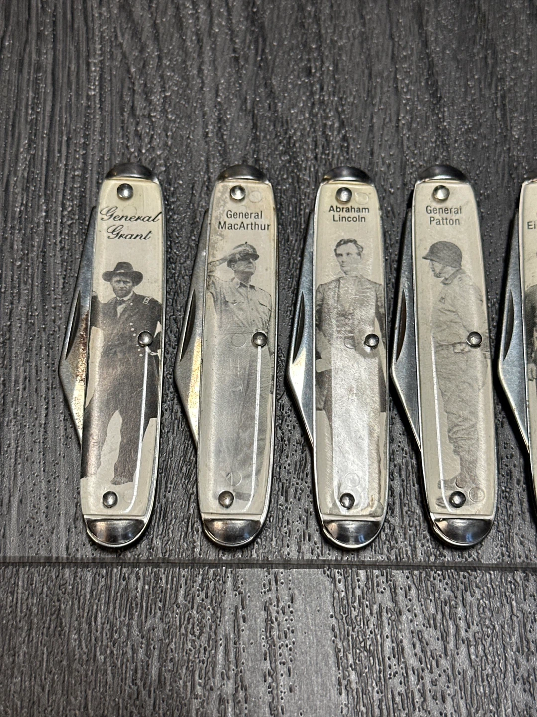 Set of 7 Collectible Pocket Knives US Army Generals Set - photo 2