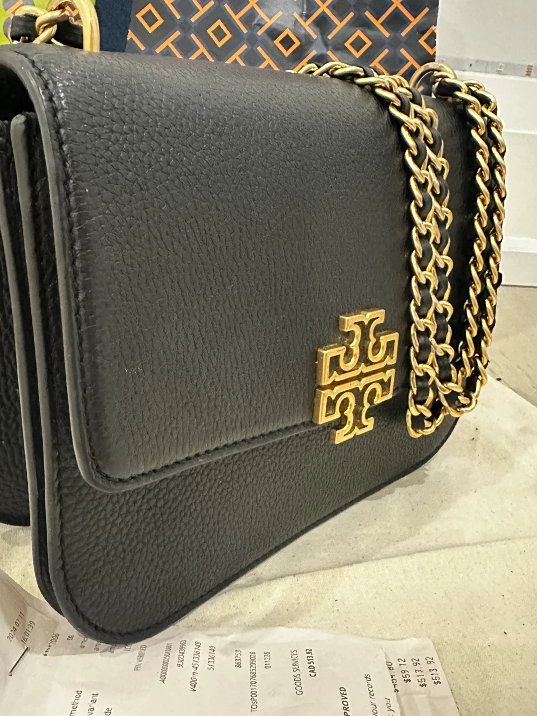 Tory Burch Black Britten Leather Chain Shoulder Bag - photo 2