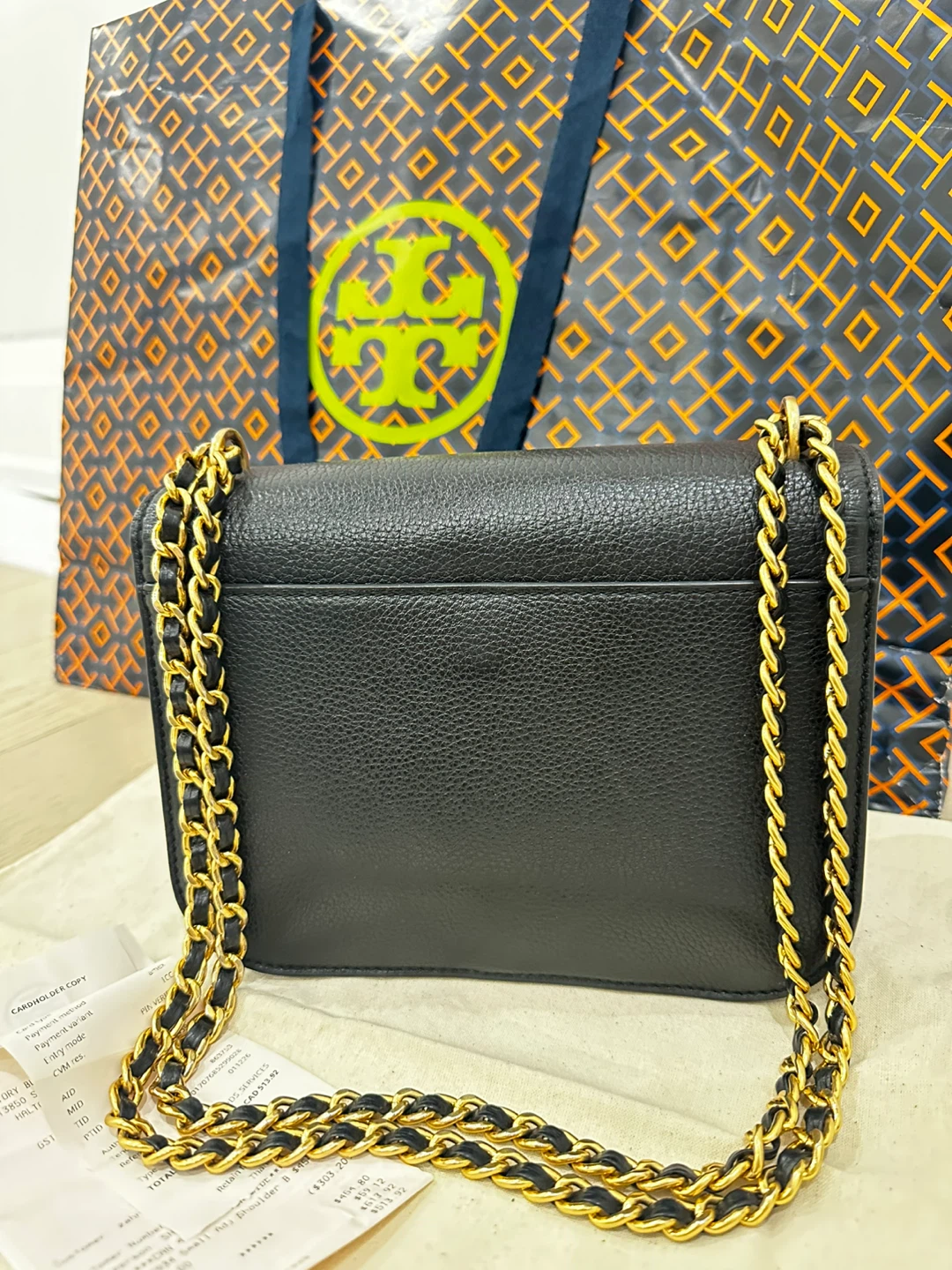 Tory Burch Black Britten Leather Chain Shoulder Bag - photo 3