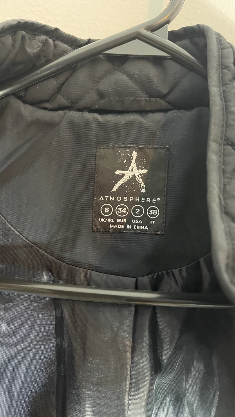 Atmosphere Quilted Jacket Black Size 6 🥕 - photo 3