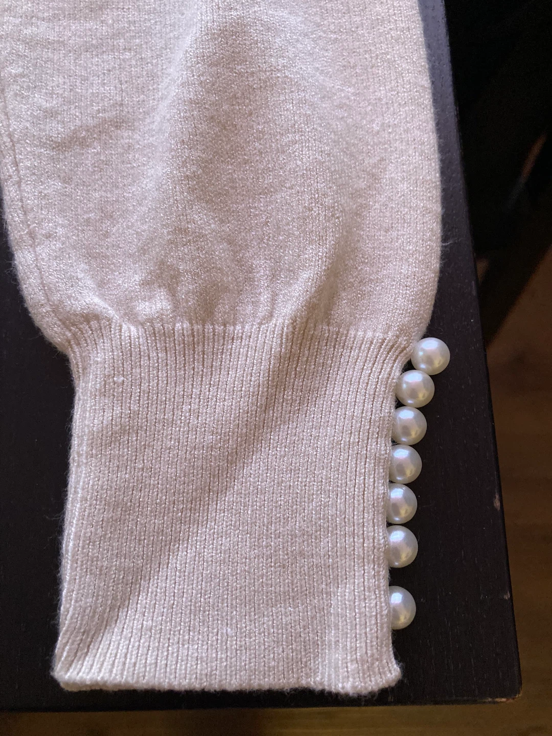 Cream sweater with stone embelishment - photo 3