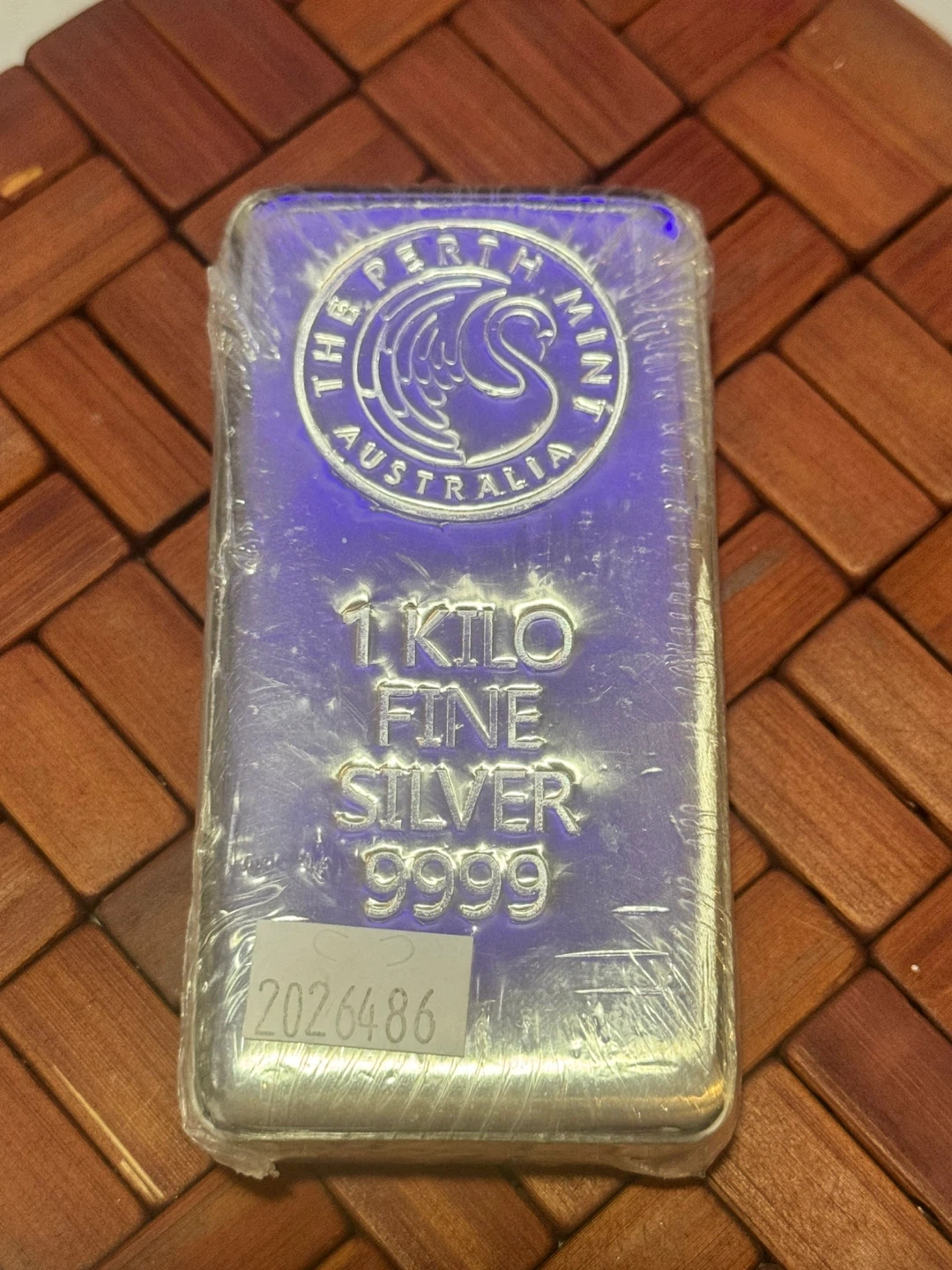 The Perth Mint 1 Kilo Fine Silver Bar 9999