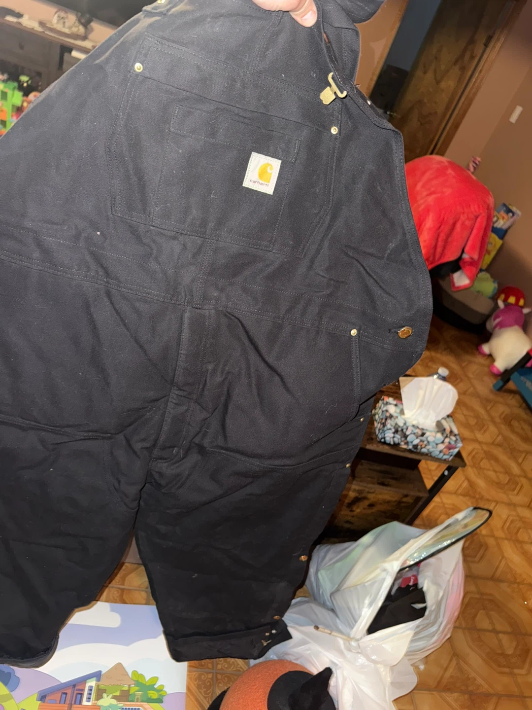 Carharrt loose fit firm duck insulated bib overalls - photo 3